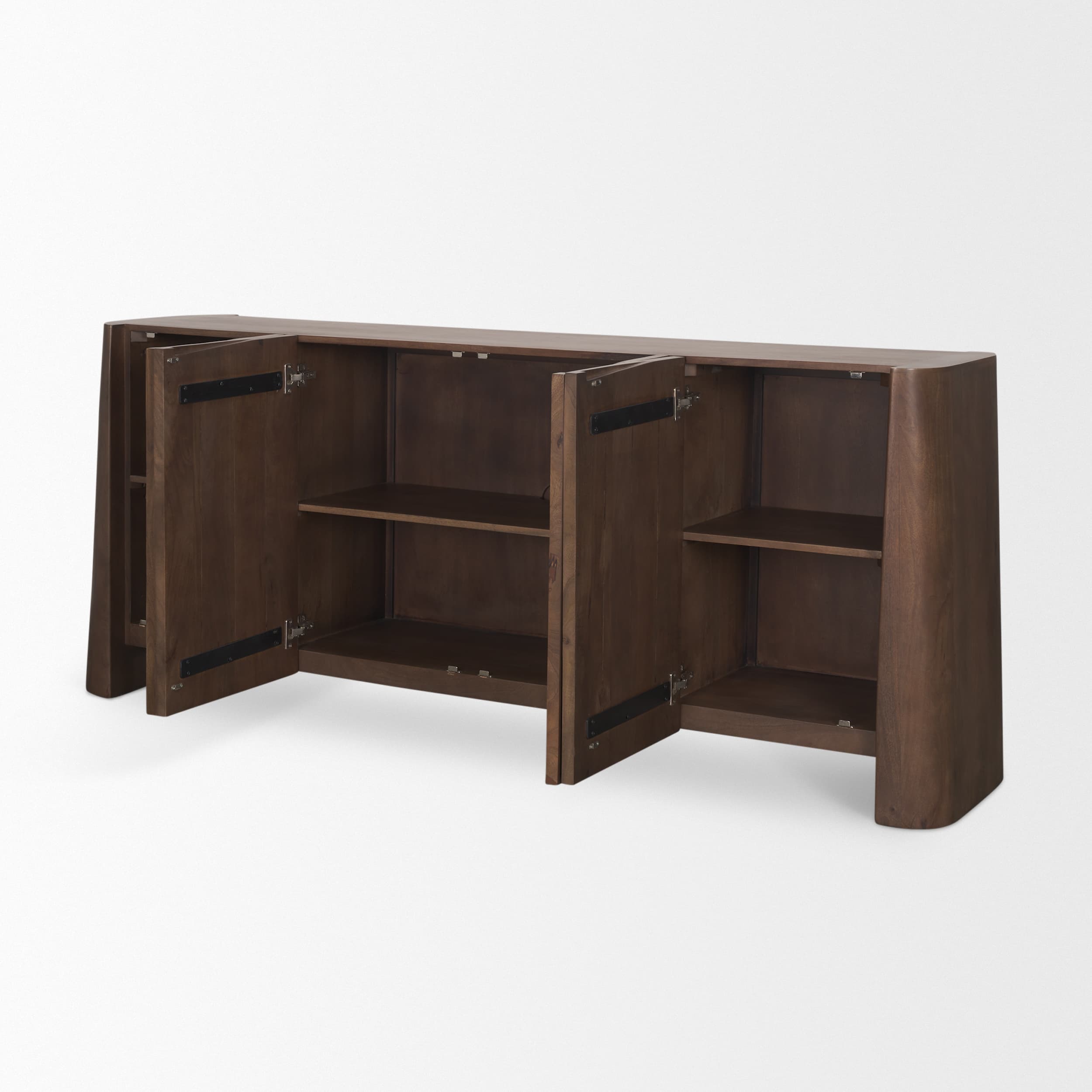 Tammar Brown Wood 4-Door Sideboard — product photograph