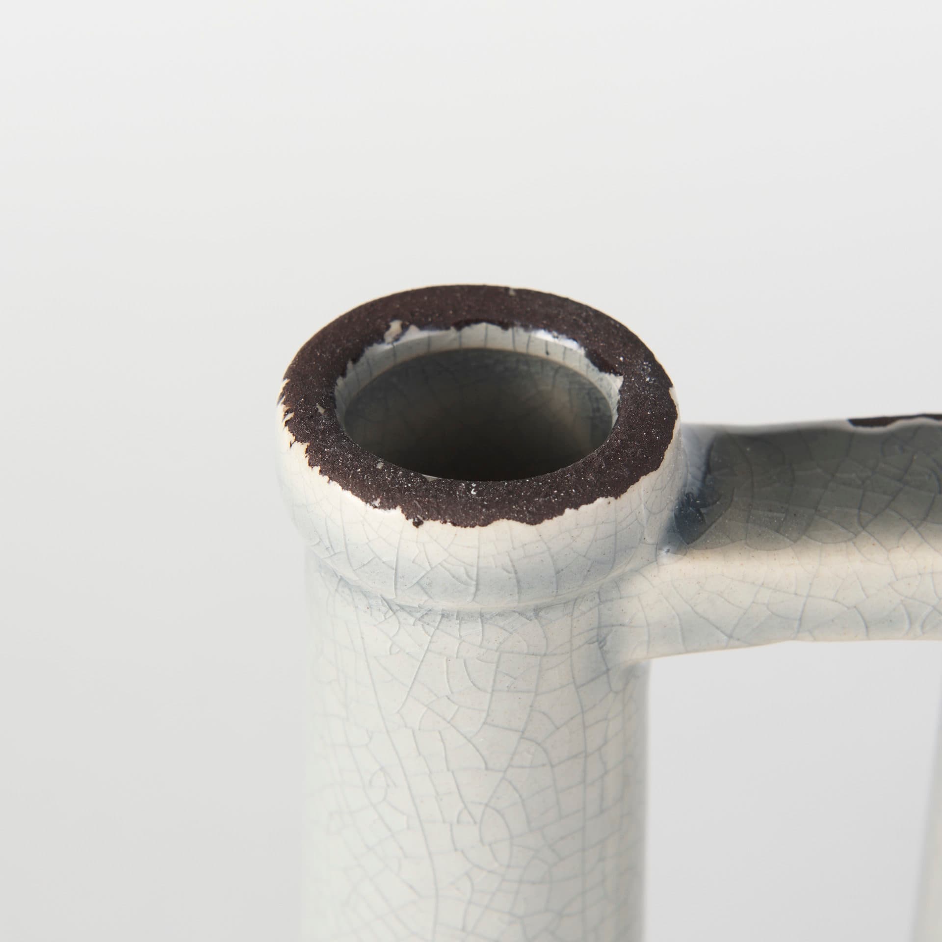 Burton 10.2H Small Two Tone Gray Ceramic Jug Vase — product photograph