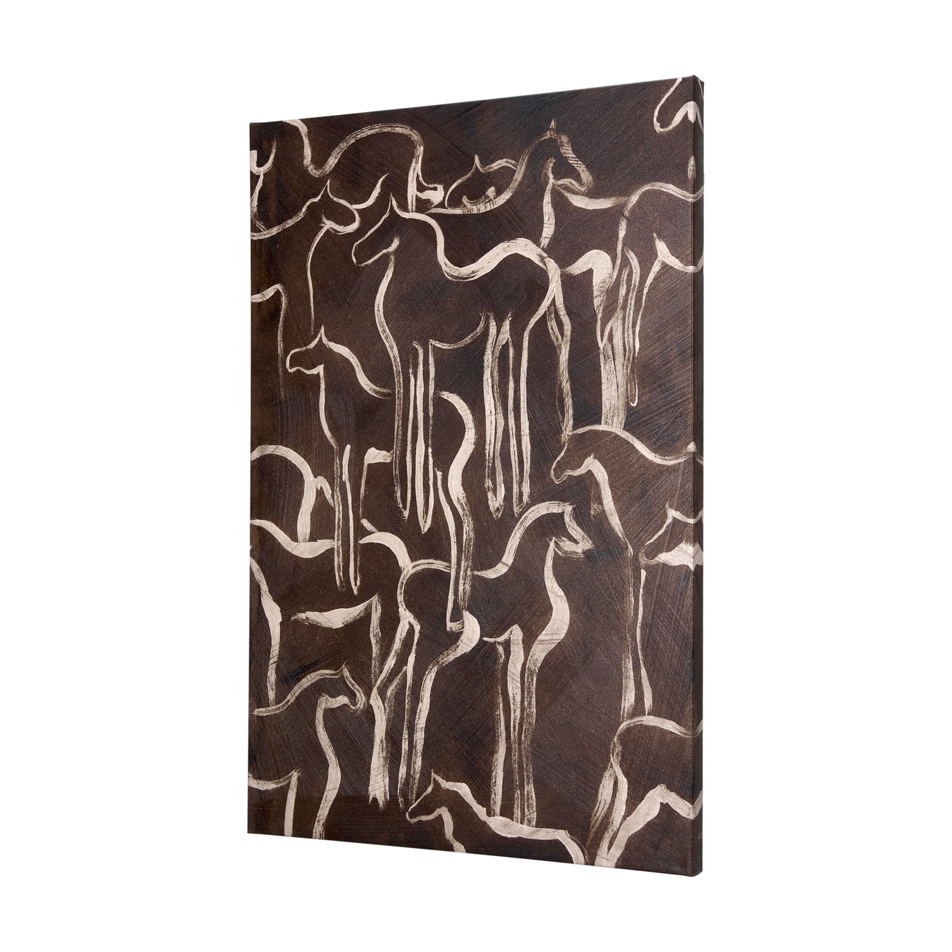 Horse Herd IV by Mercana Studio a Hand Embellished Textured Canvas — product photograph