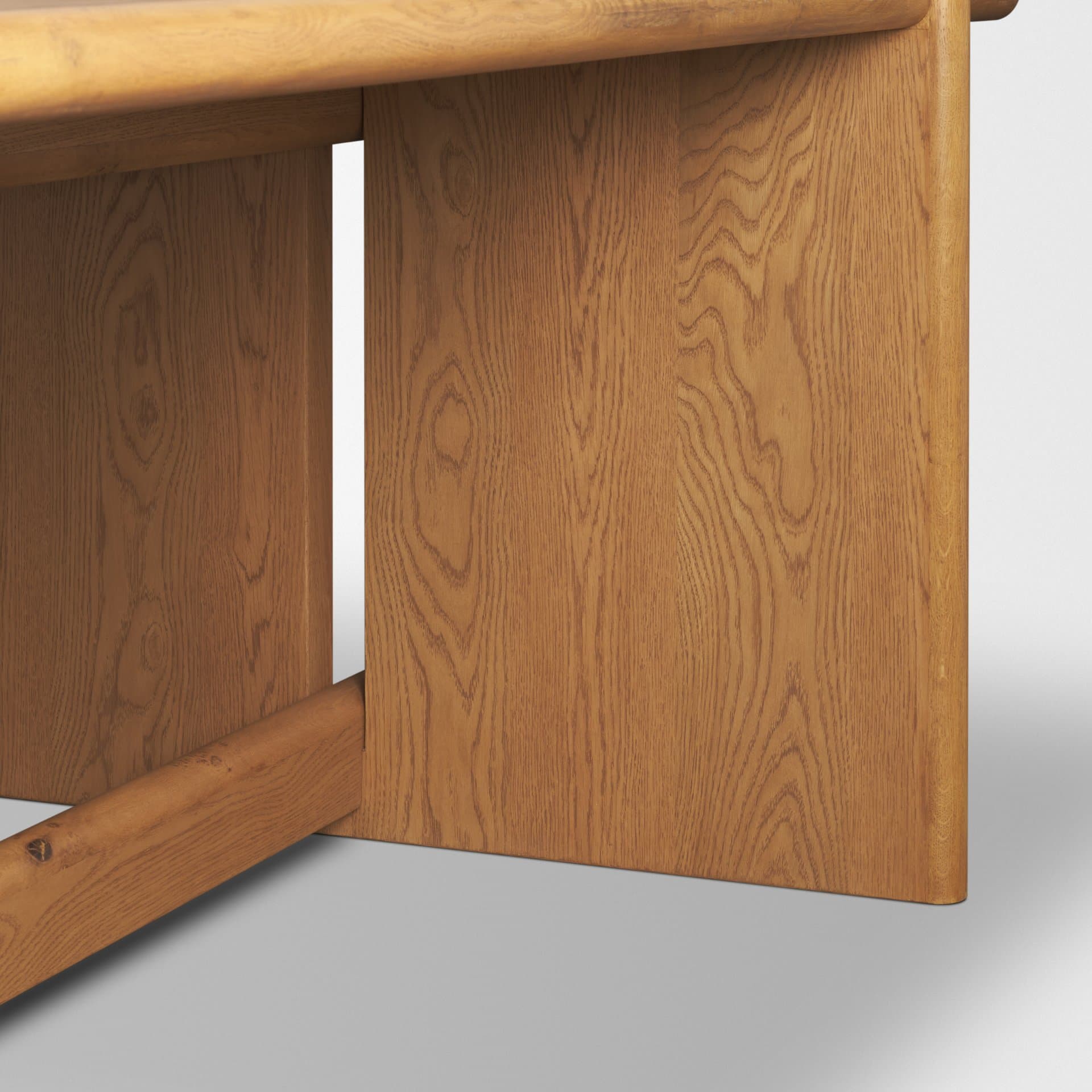 Rowan 94"L x 44"W Rectangular Dining Table | Modern | Light Brown Oak Wood | Seats 8 — product photograph