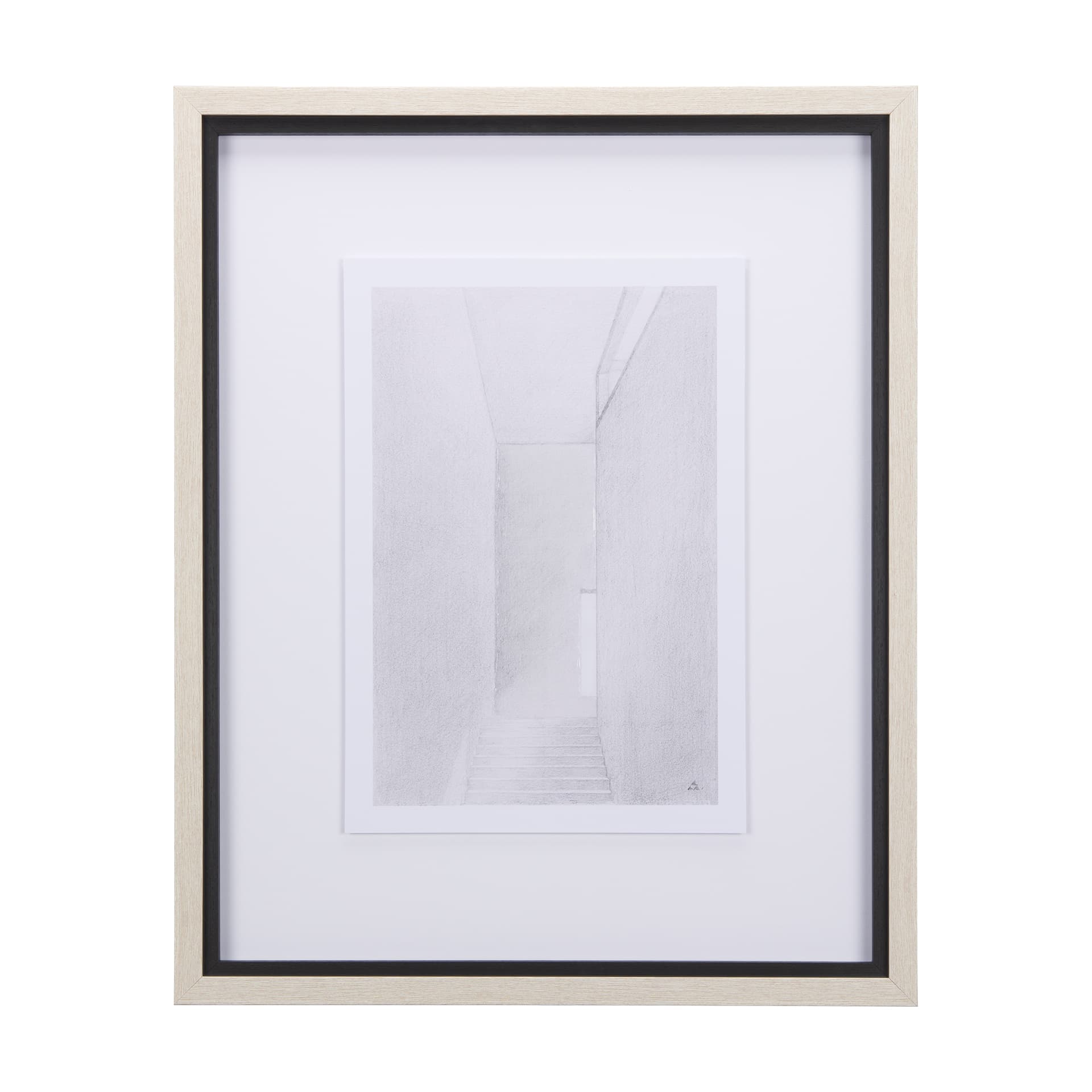 Corridor I by Mercana Studio a Hand Embellished Textured Framed Art Print Matted under Glass — product photograph