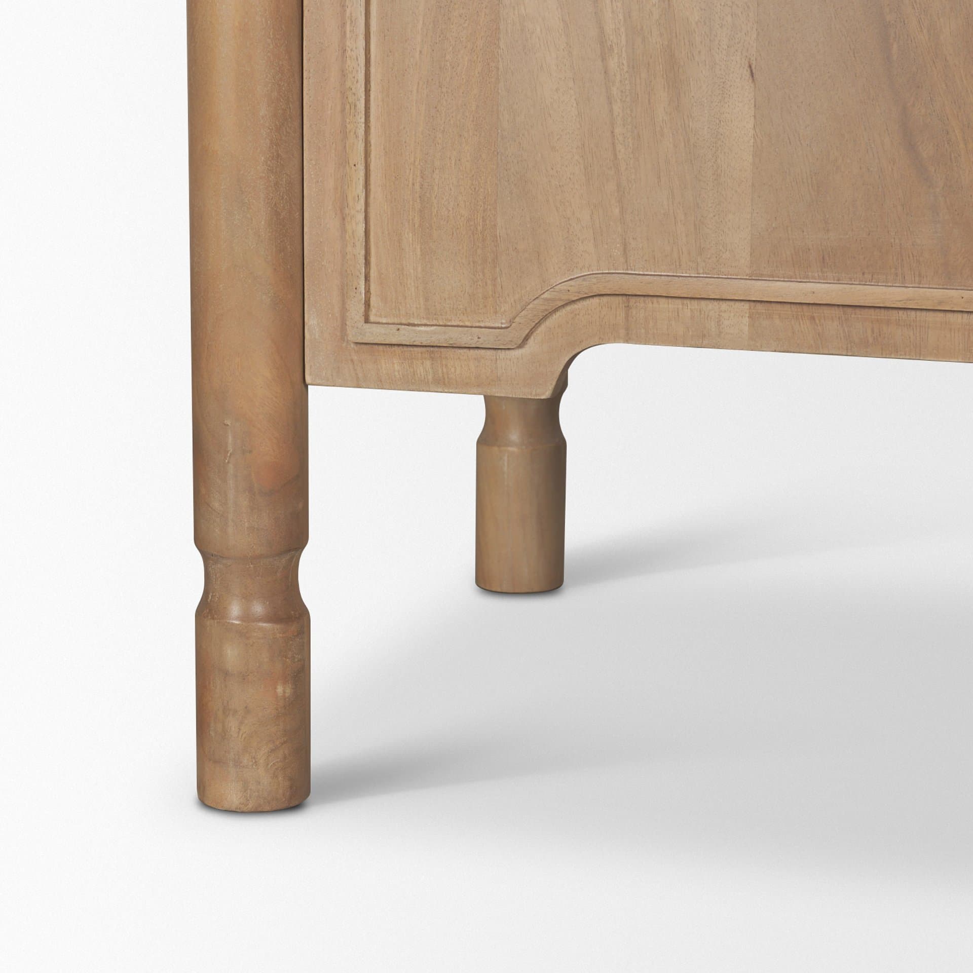 Phil Light Brown Wood 2 Door 3 Shelves Open Shelving Unit — product photograph