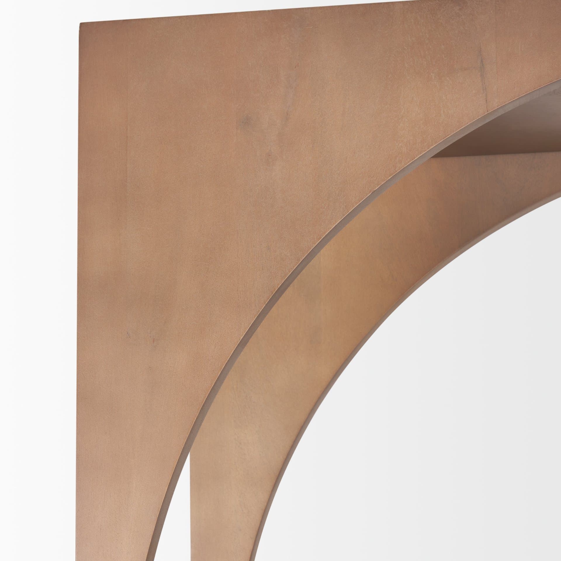 Bela Arched Shelving Unit Medium Brown Wood — product photograph