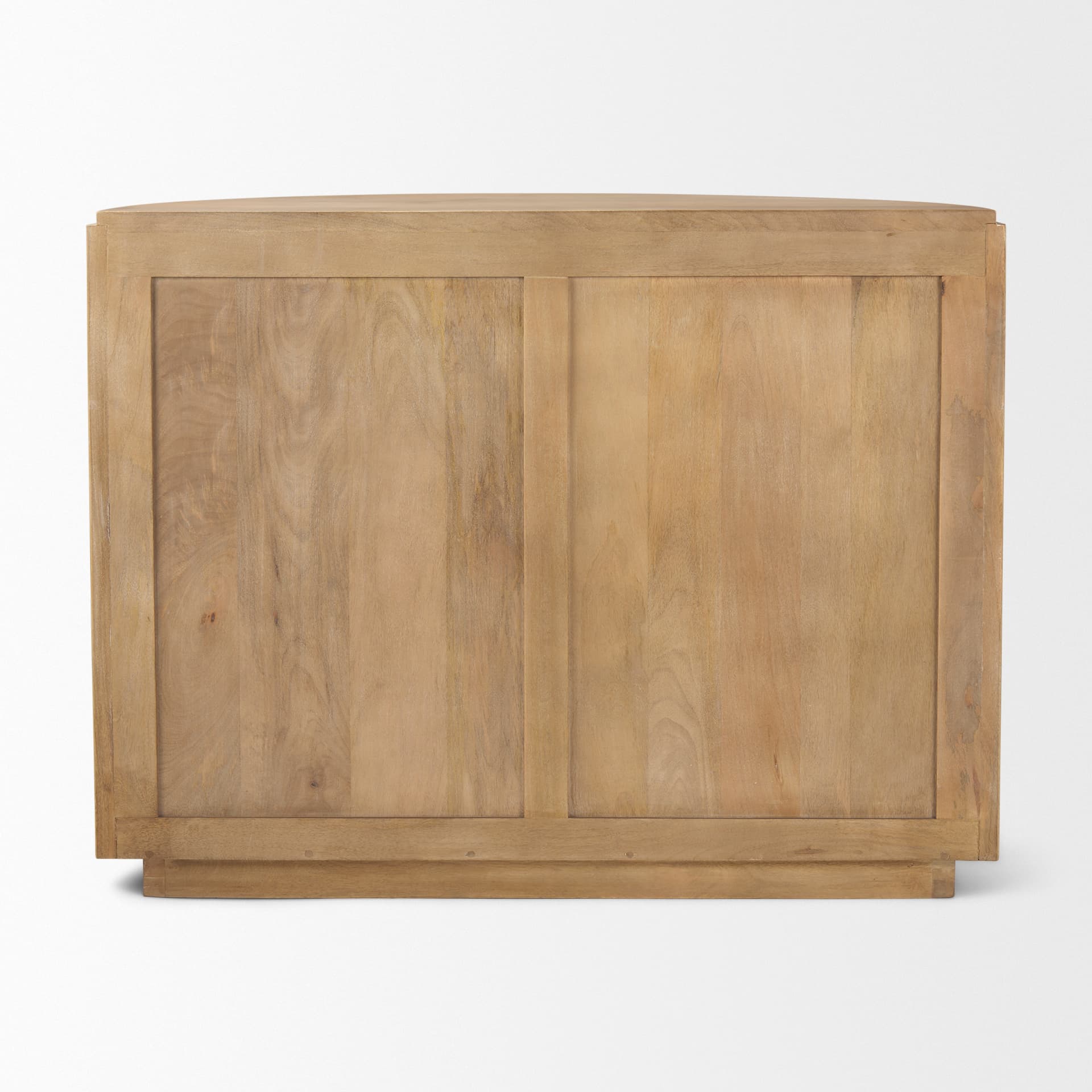 Terra Fluted Light Brown Wood 2-Door Accent Cabinet — product photograph