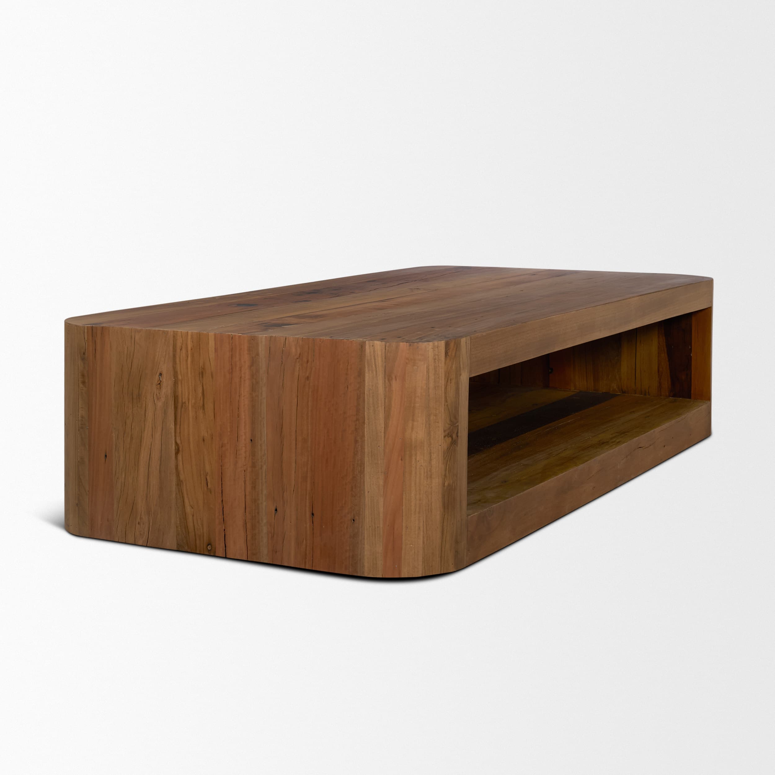 Dunmore Solid Wood Rectangular Open Shelf Coffee Table — product photograph