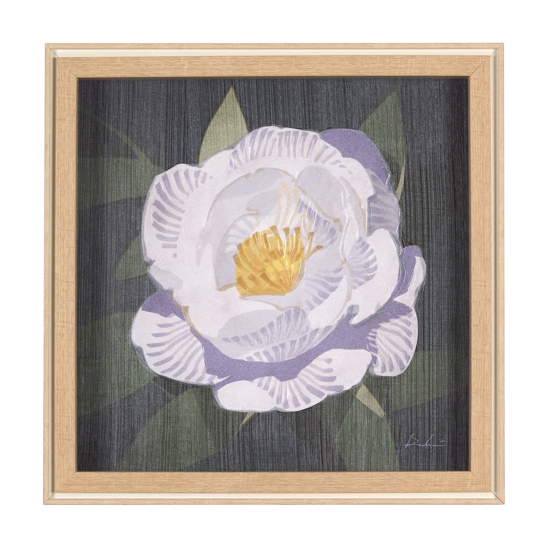 Flower Portrait V (PEONY) by Mercana Studio a Hand Embellished Textured Framed Art Print — product photograph