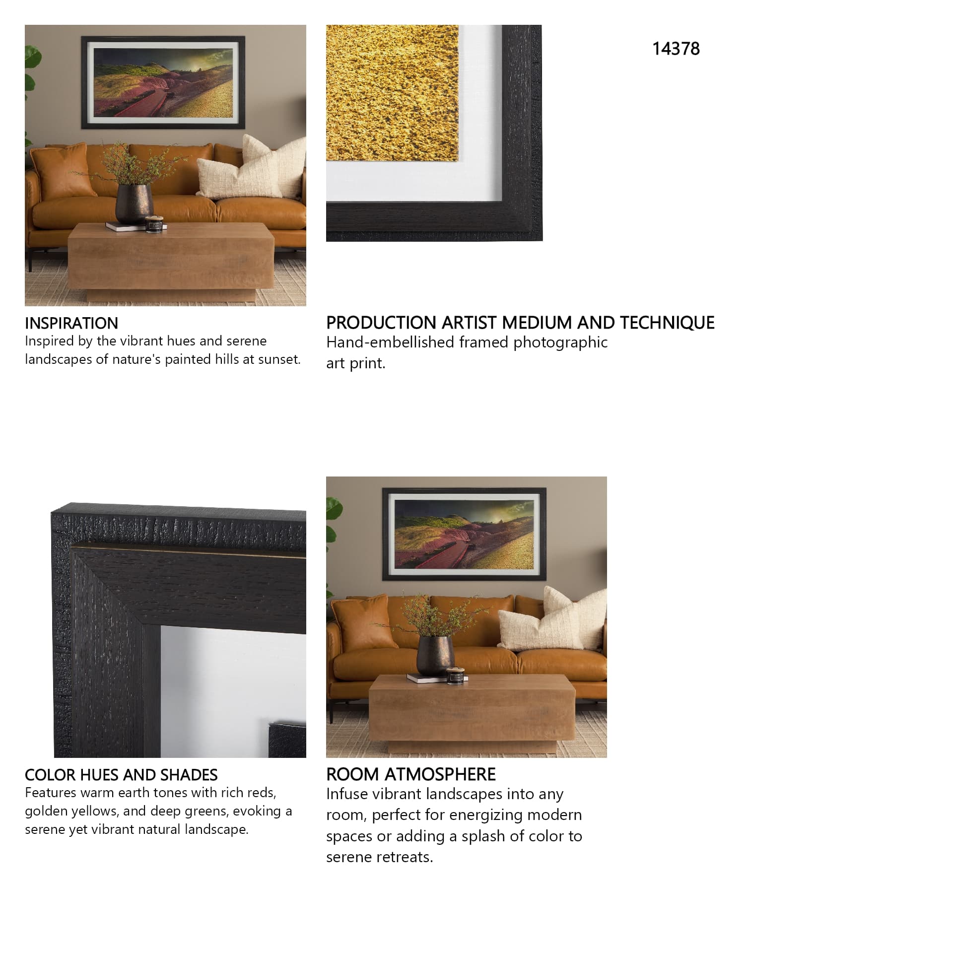John Day I by Chad Mackay a Hand Embellished Textured Framed Photo Art Print — in a styled room