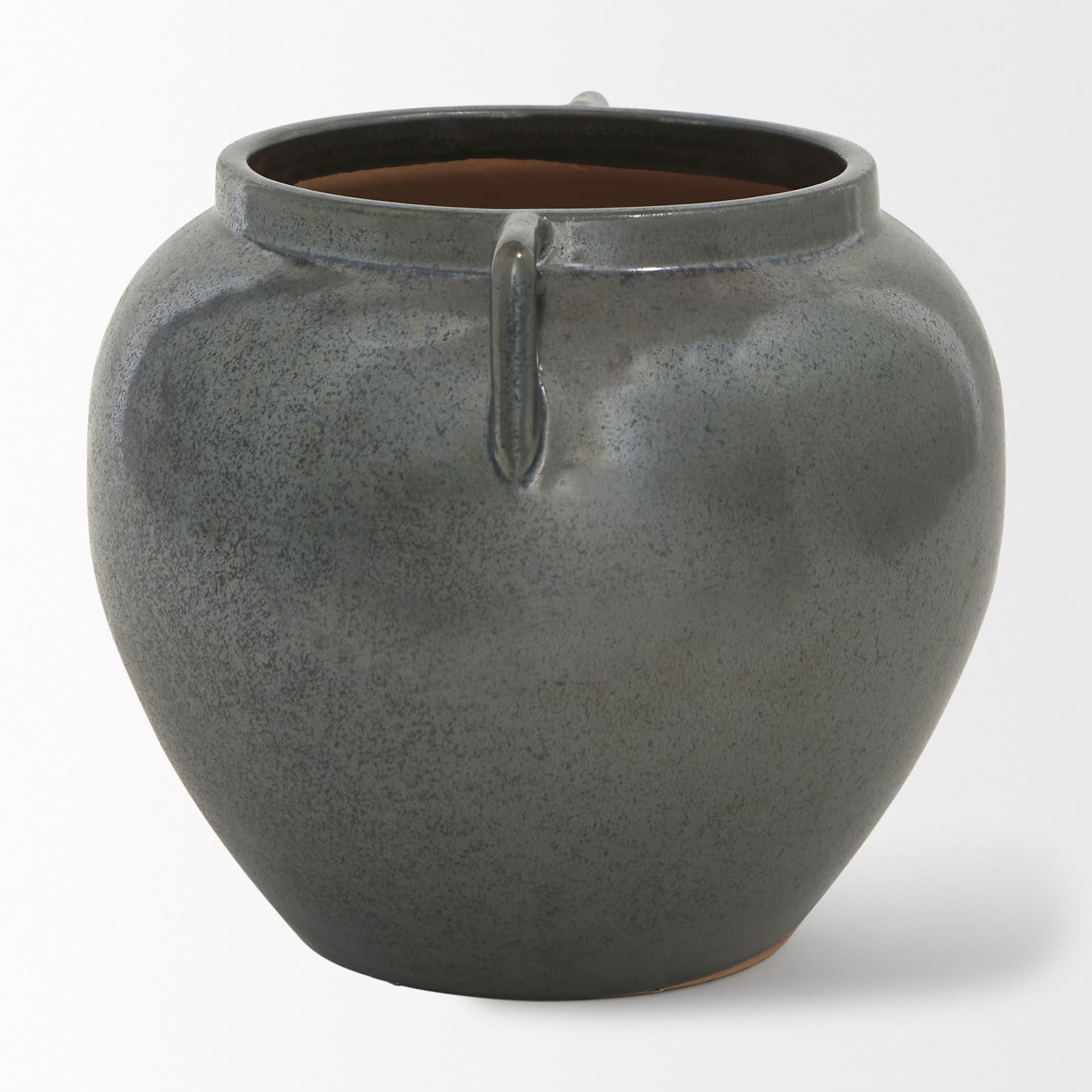 Kora Short Dark Metallic Double Ear Vase — product photograph