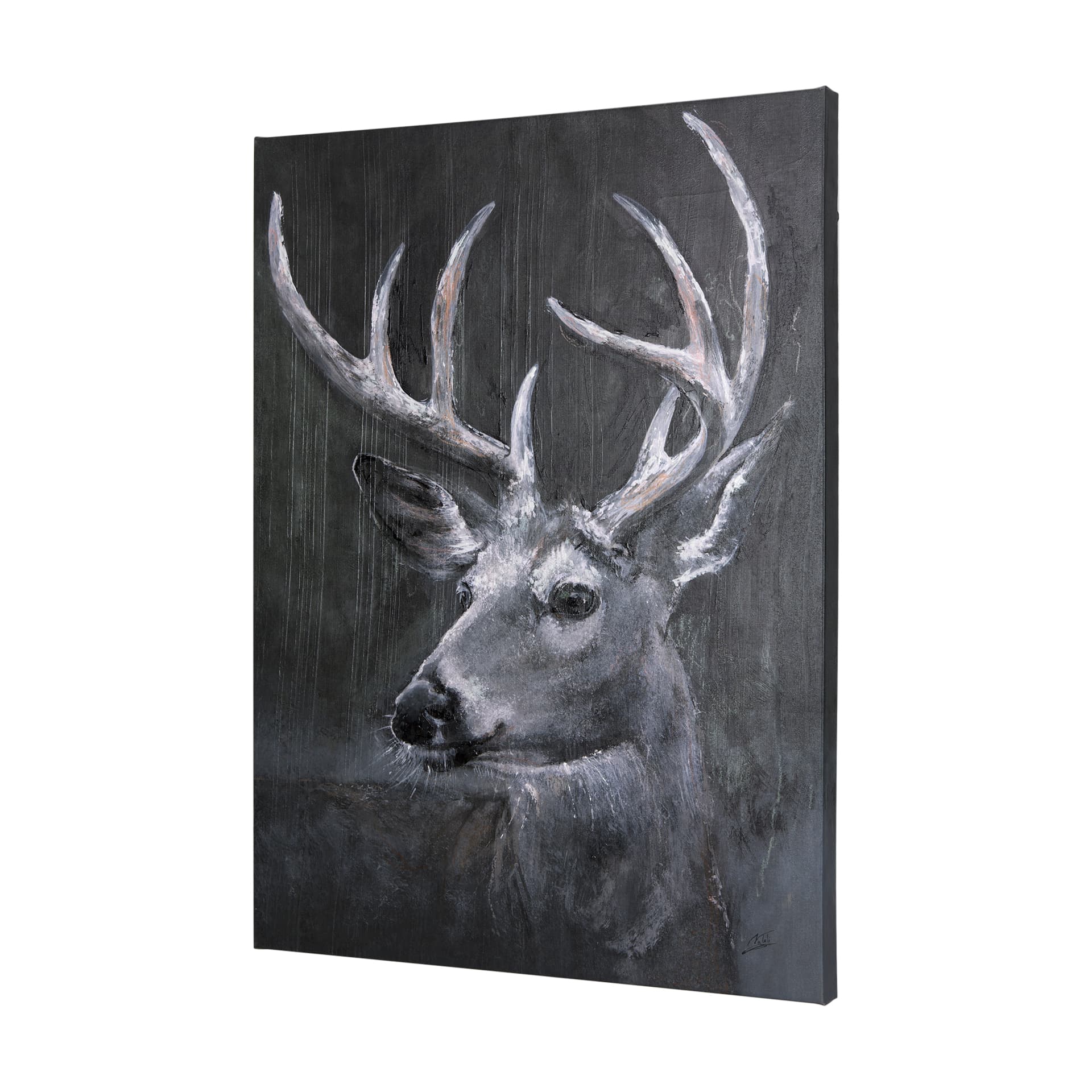 Animal Portrait IV by Mercana Studio a Hand Embellished Textured Canvas — product photograph