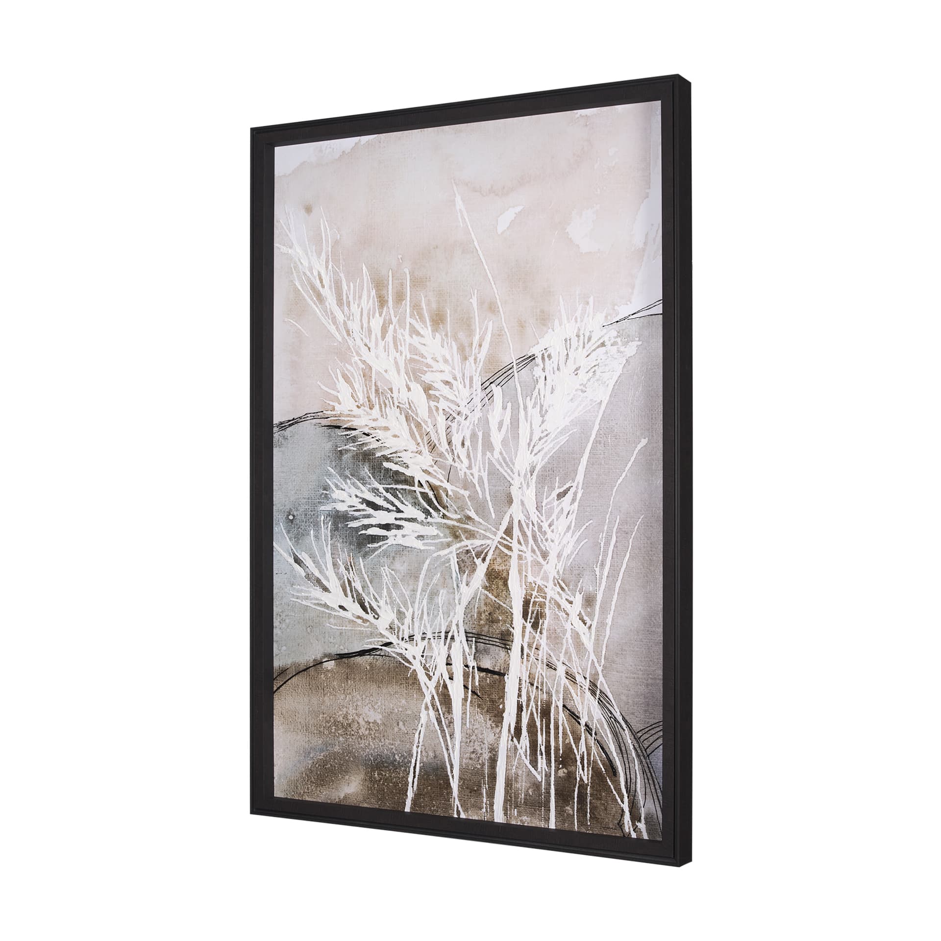 Blowing Grass I by Mercana Studio a Hand Embellished Textured Framed Art Print — product photograph