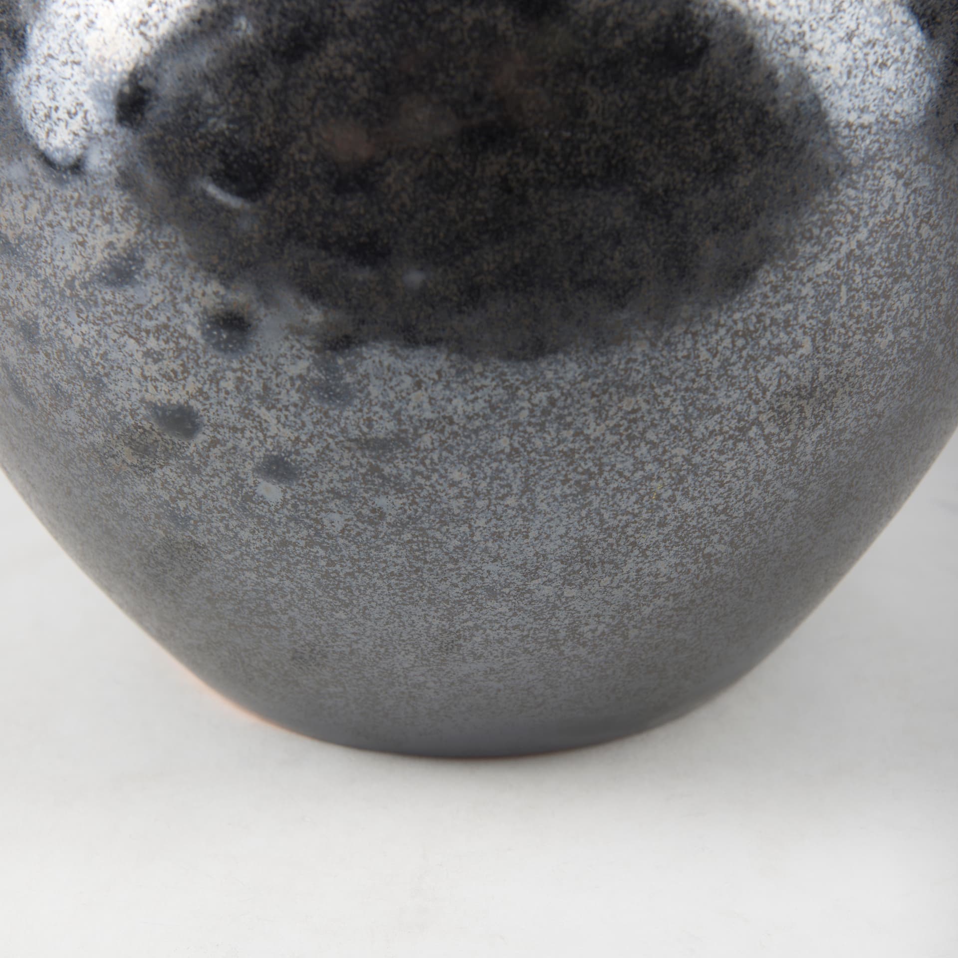 Kora Short Dark Metallic Double Ear Vase — product photograph