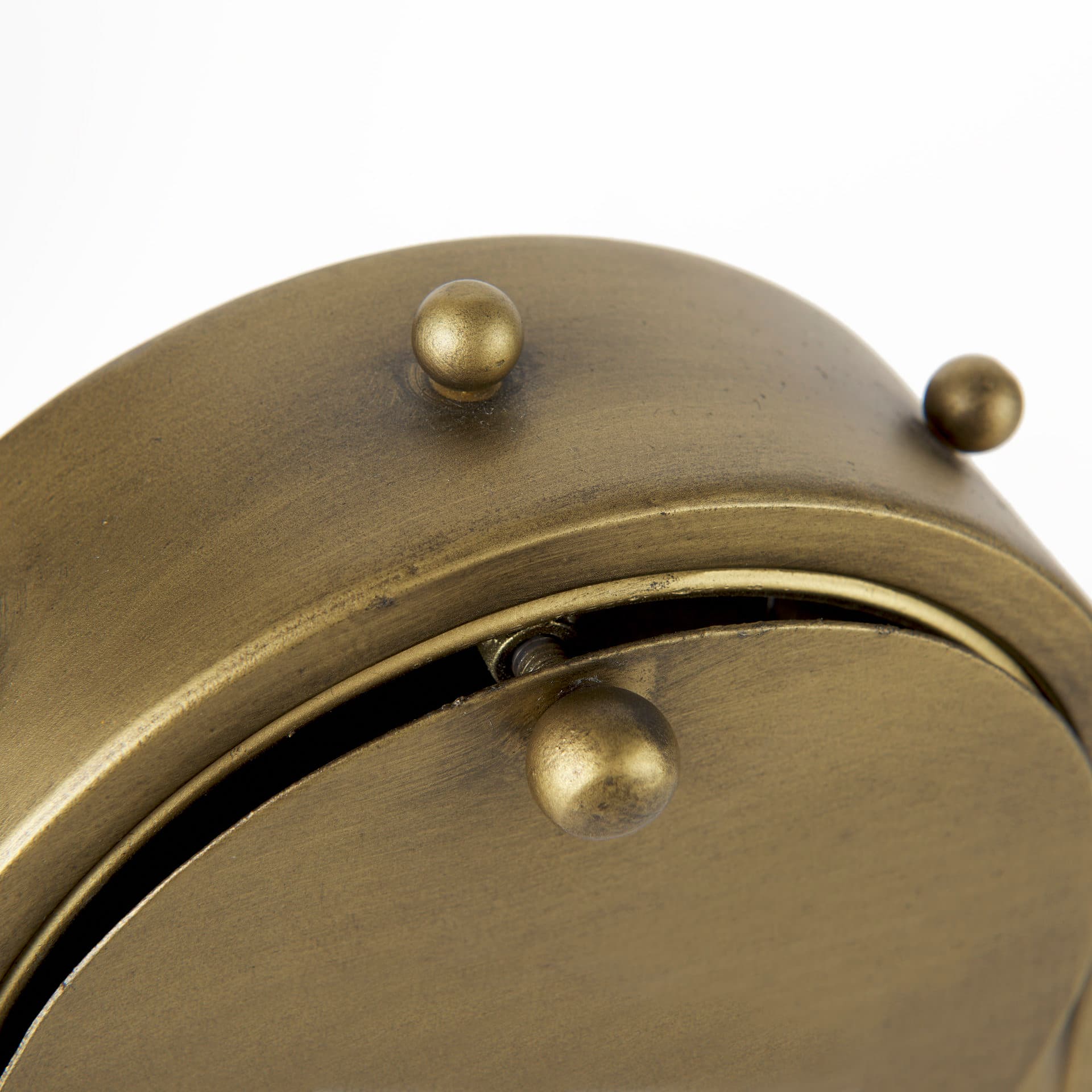 Marian 7.5L x 5.7W x 13.0H Gold Studded Table Clock — product photograph