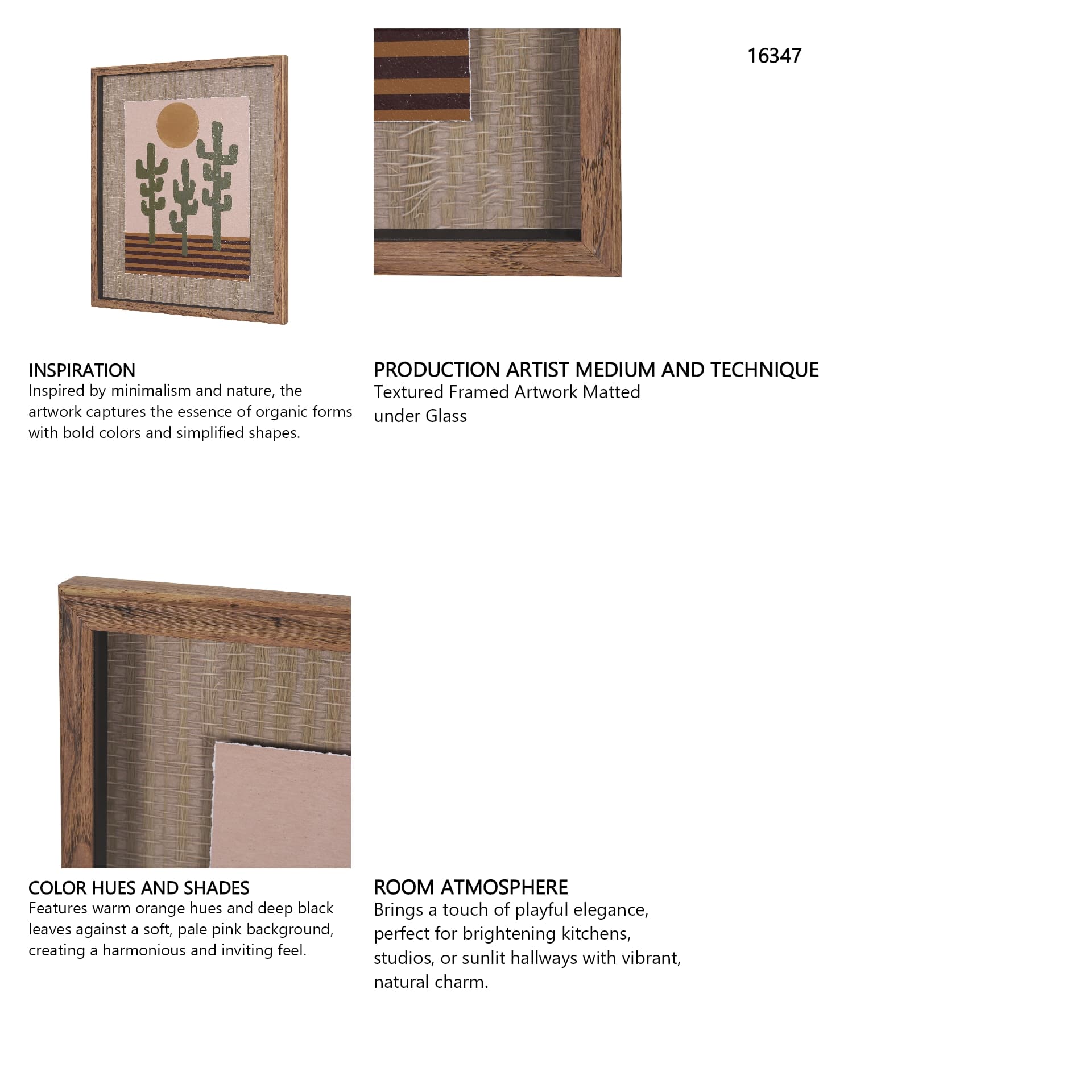 Southwestern Landscape No.3 by The Miuus Studio Textured Framed Artwork Matted under Glass — product photograph