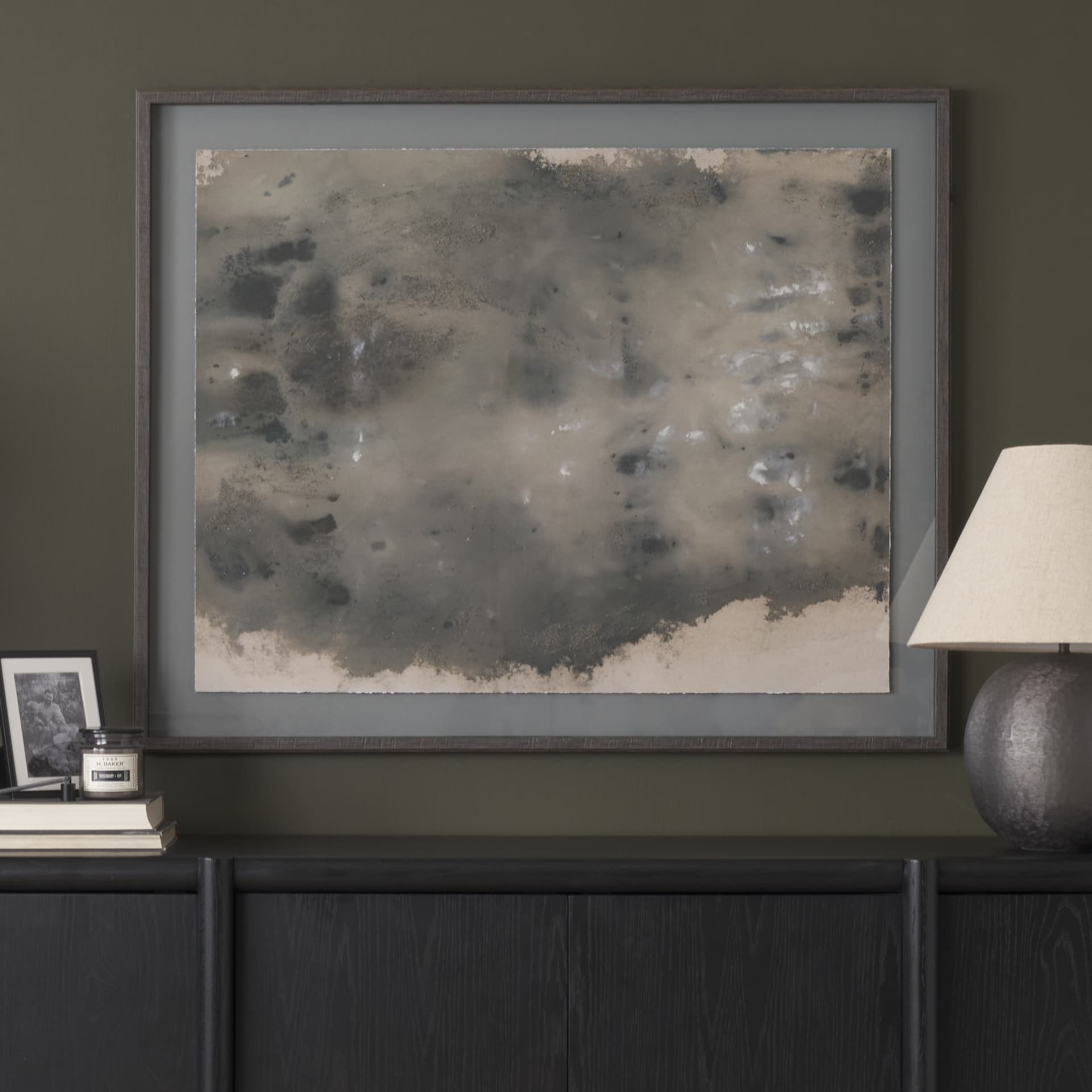 Recondite by Ira Havuka Hand-Embellished Framed Artwork Matted under Glass — product photograph