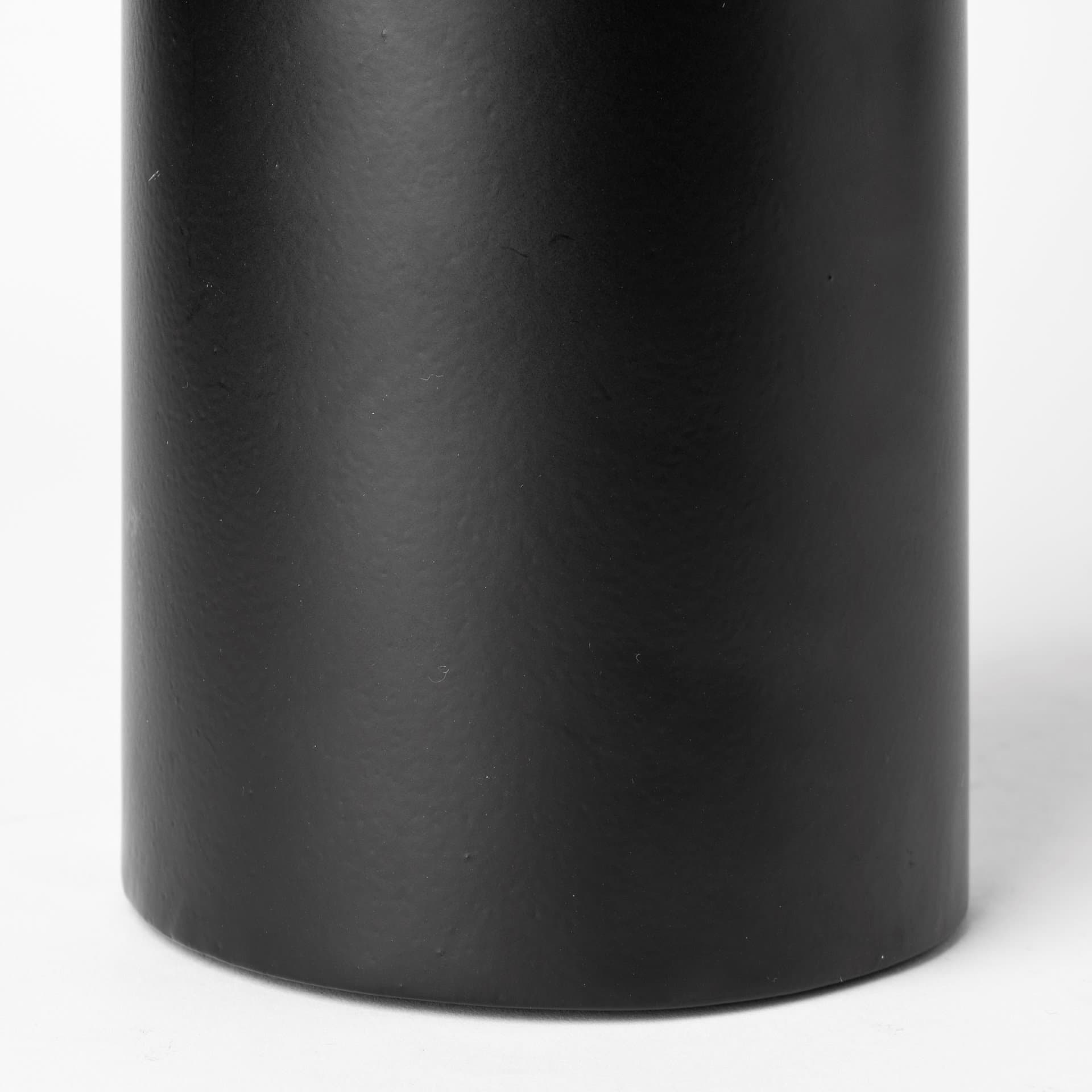 Alex Large Black Metal Cylindrical Table Candle Holder — product photograph