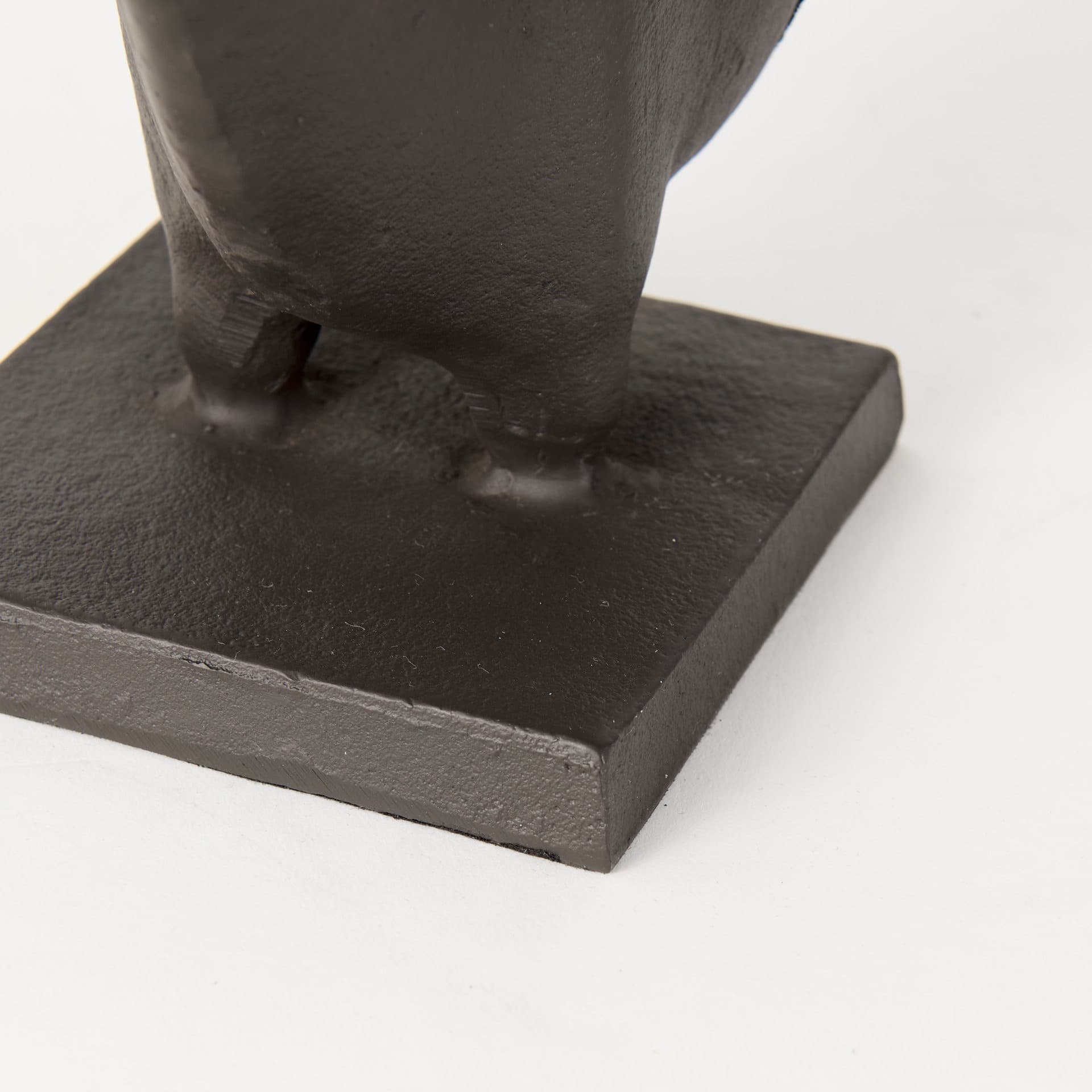 Taurus III (Set of 2) 9L x 4W Black Cast Aluminum Bull Bookends — product photograph
