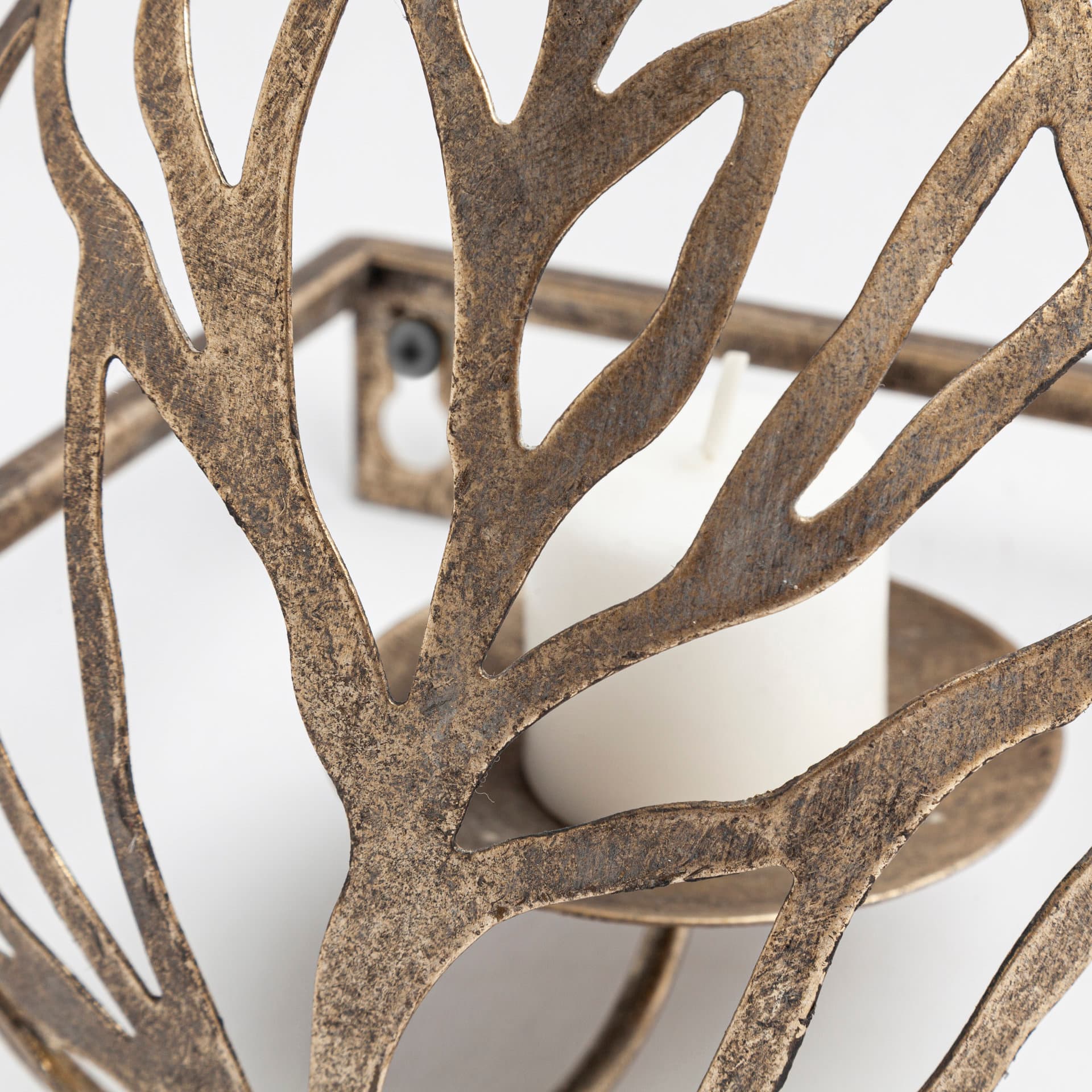 Lana I Single Champagne Toned Wall Candle Holder — product photograph
