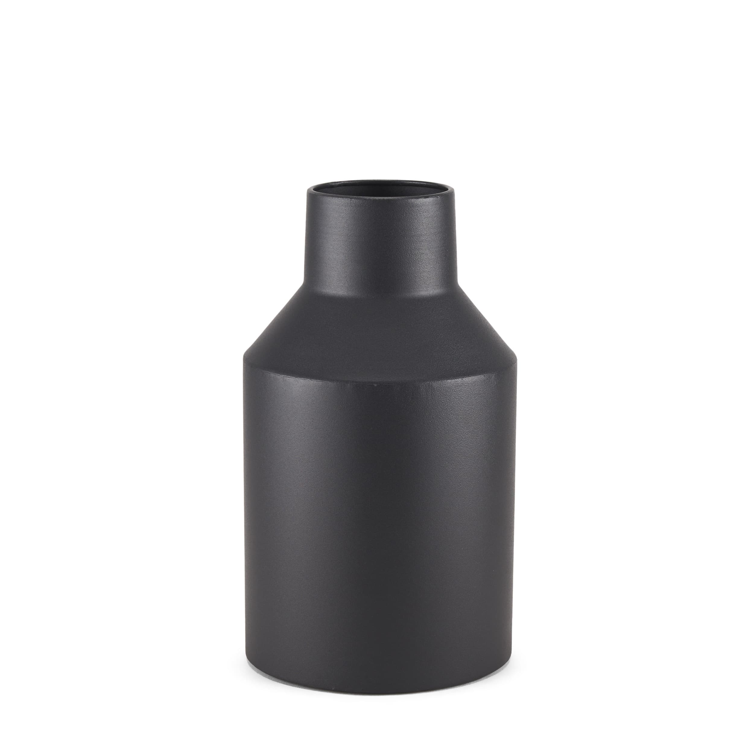 Tosca Small Matte Black Metal Vase — product photograph