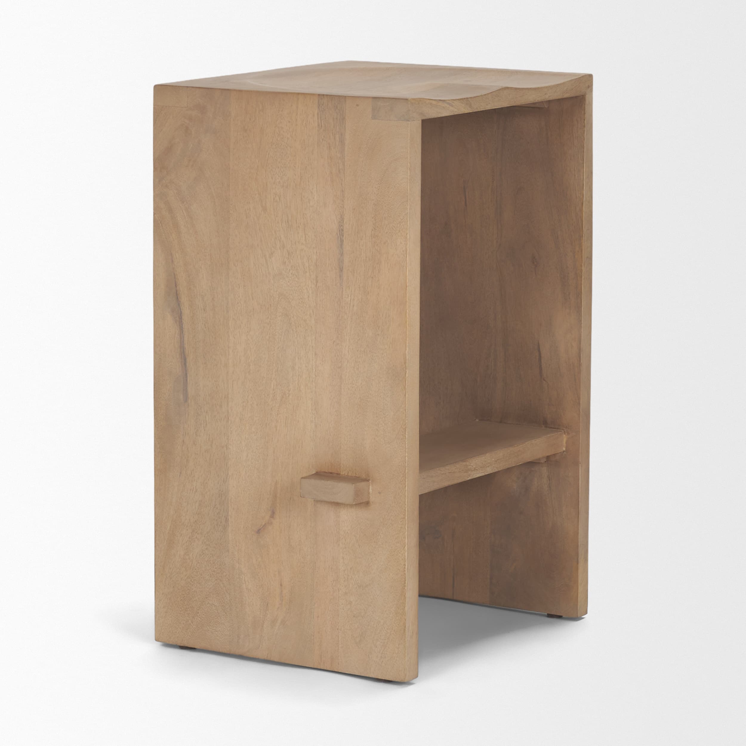 Aida Backless 26in Seat Counter Stool | Light Brown — product photograph