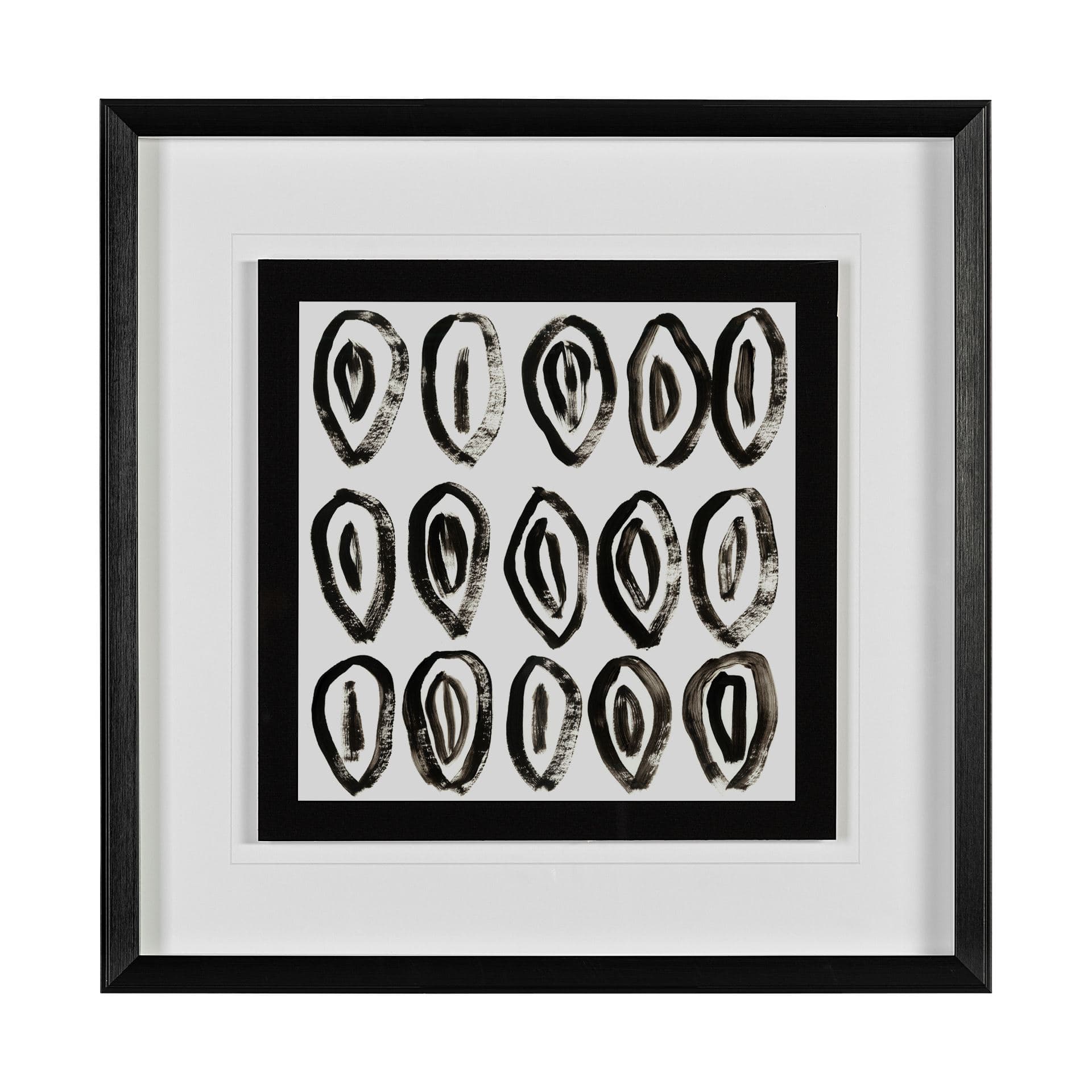Mixed Signals II by June Erica Vess a Hand Embellished Textured Framed Art Print Matted under Glass — product photograph