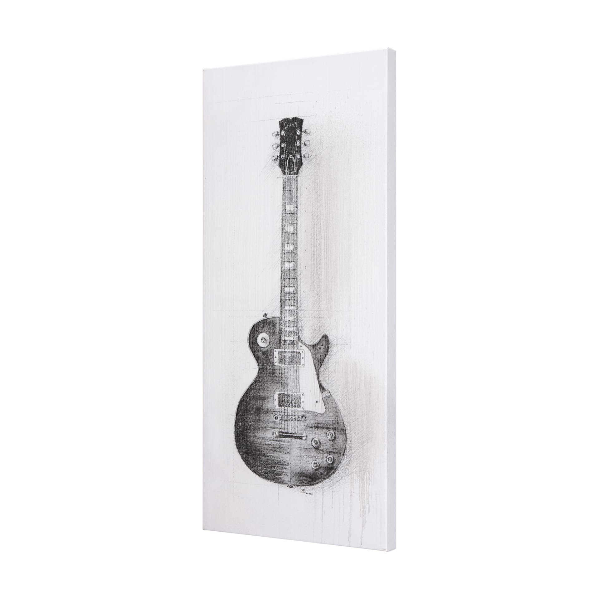 Guitar III by Mercana Studio a Hand Embellished Textured Canvas — product photograph