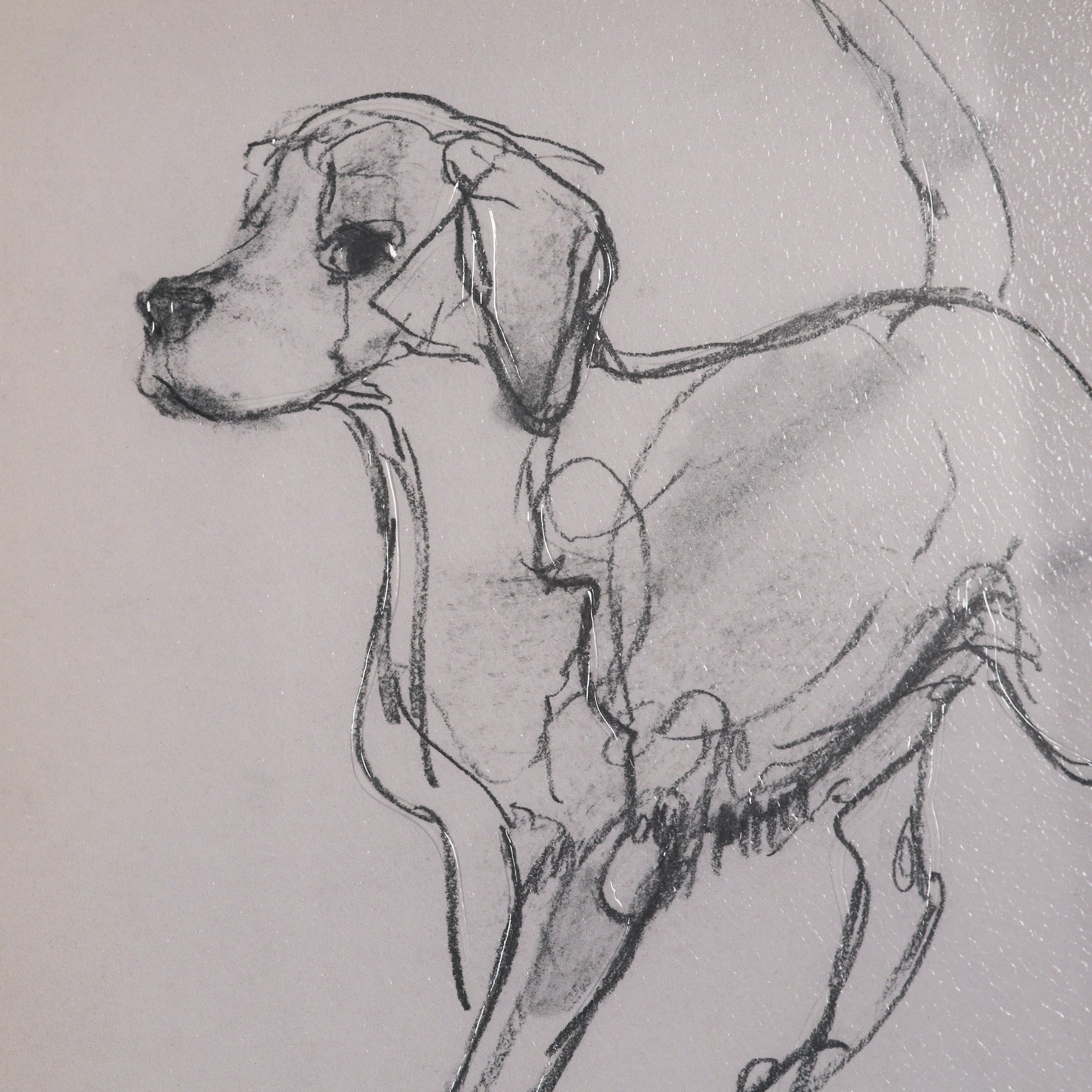 Good Boy by Mercana Studio Hand-Embellished Framed Artwork Matted under Glass — product photograph