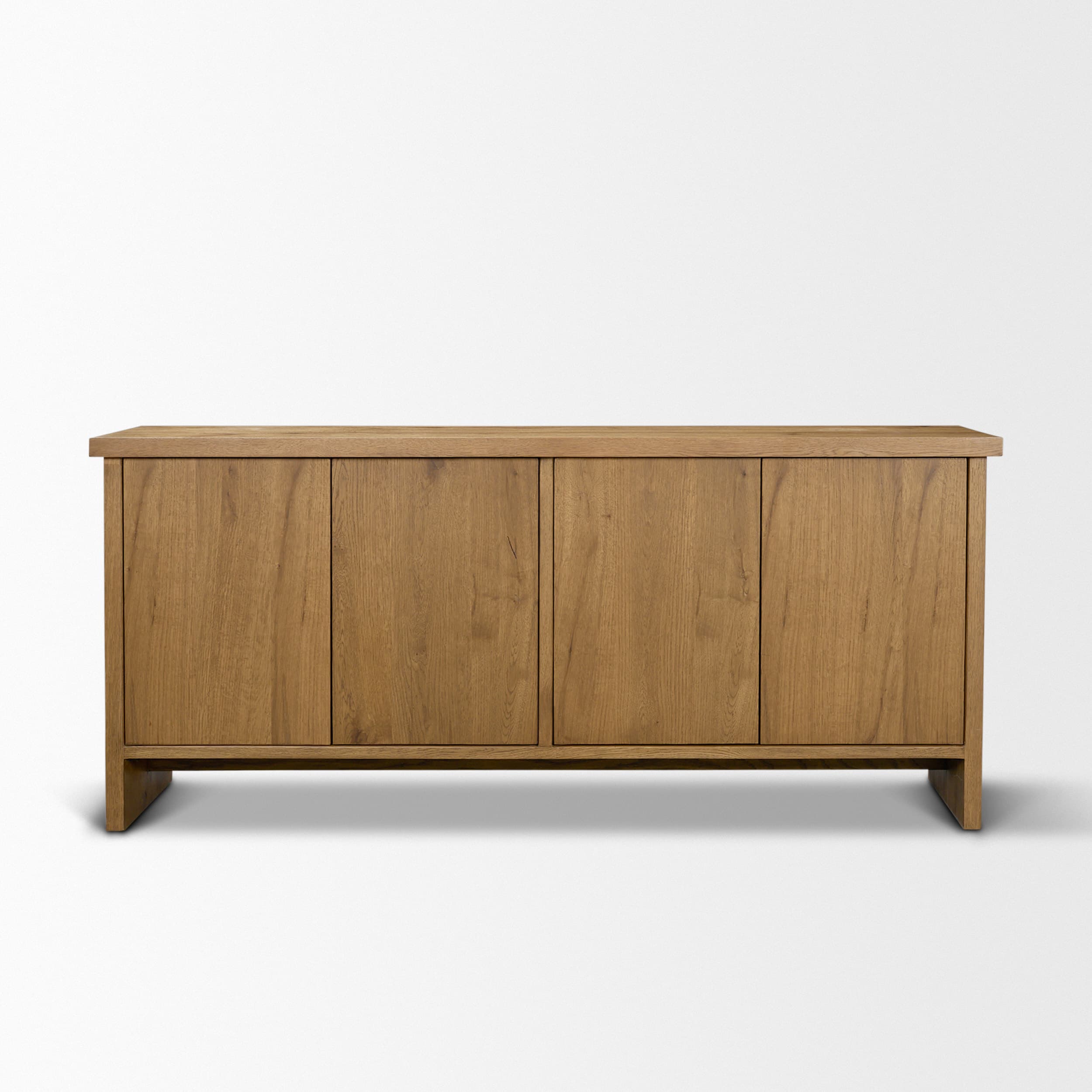 Alcott Brown Wood 4 Door Closed Sideboard — product photograph