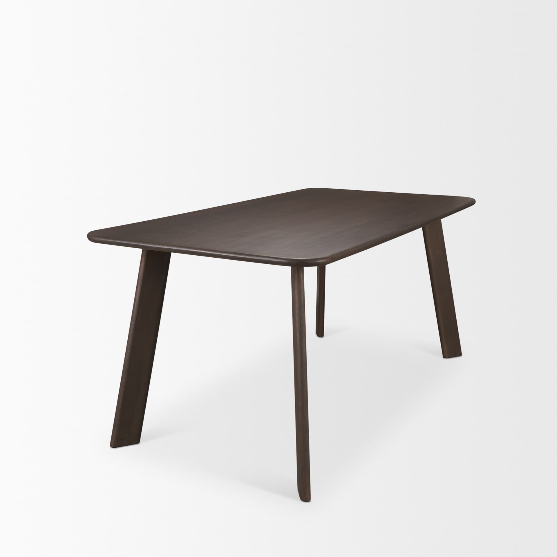 Welborn 72"L x 40"W Rectangular Dining Table | Modern | Dark Brown Wood | Seats 6 — product photograph