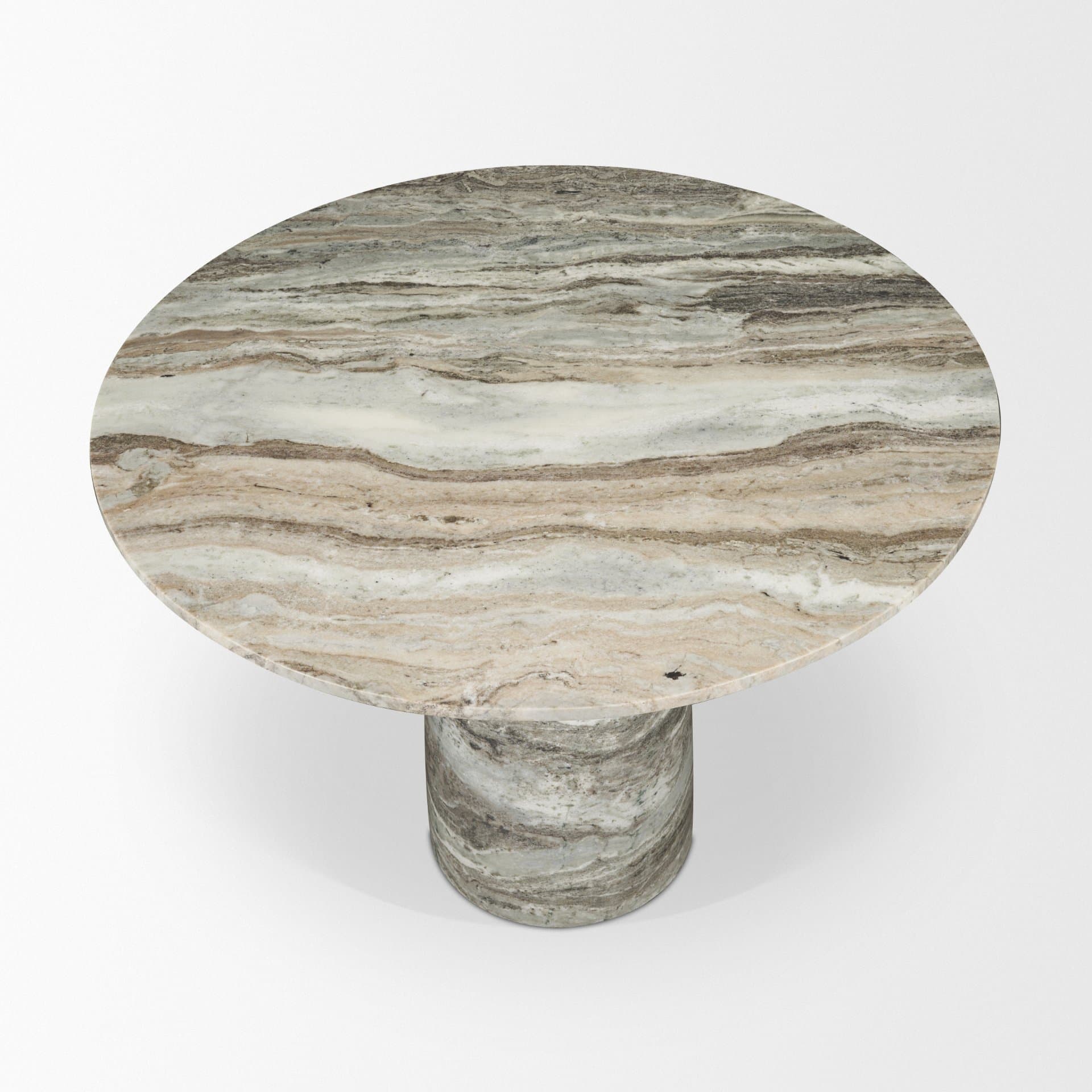 Allyson 42" Round Pedestal Dining Table | Marble | Seats 4 — product photograph
