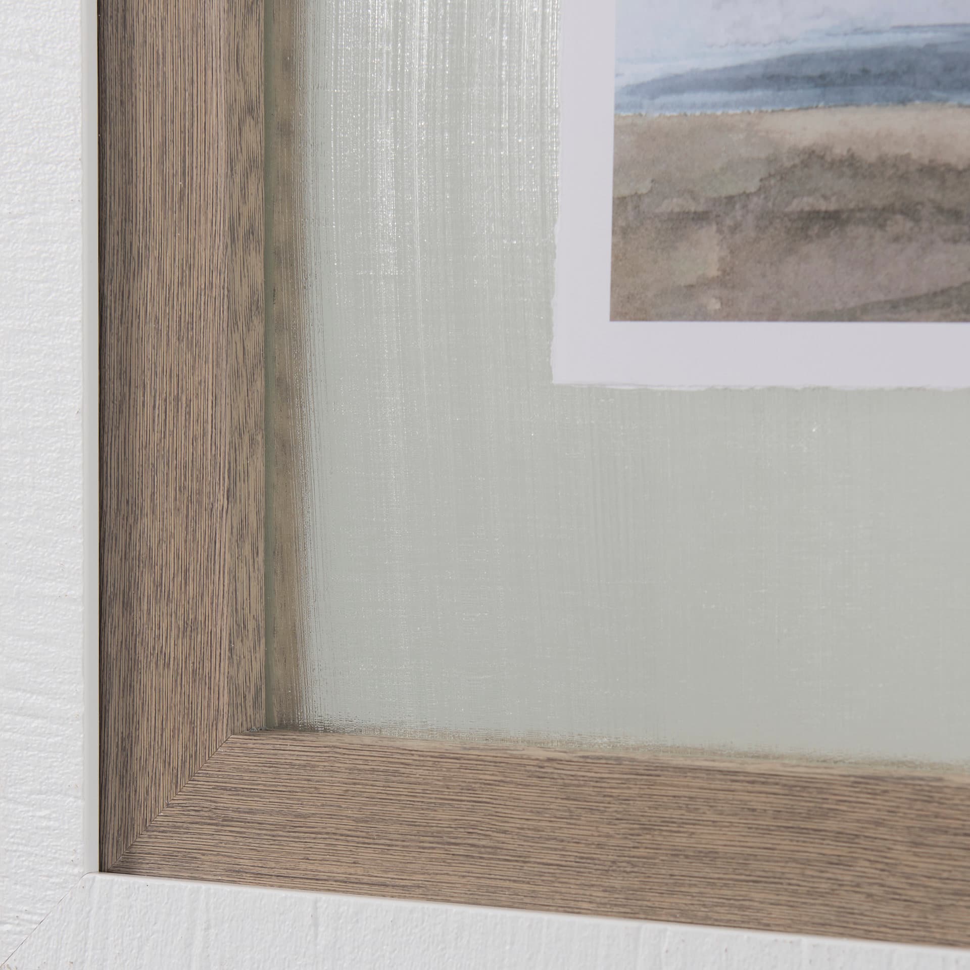 Icelandic Seascape by Jonathan Klassen Hand Embellished Textured Framed Art Print Matted under Glass — product photograph