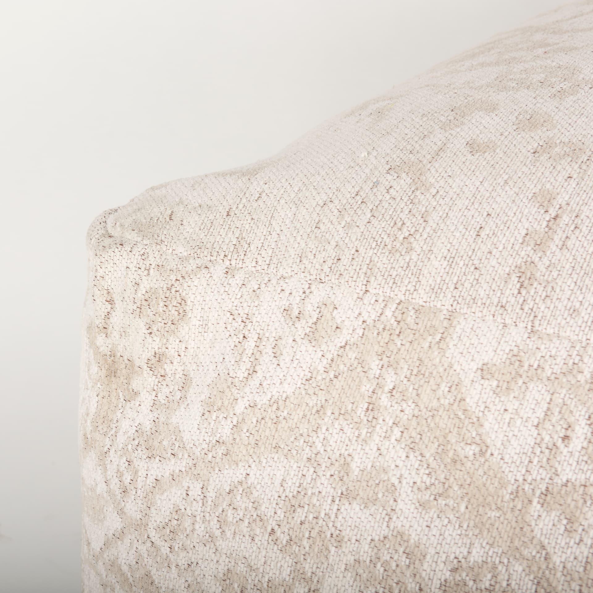 Khloe Large Cream Pouf — product photograph