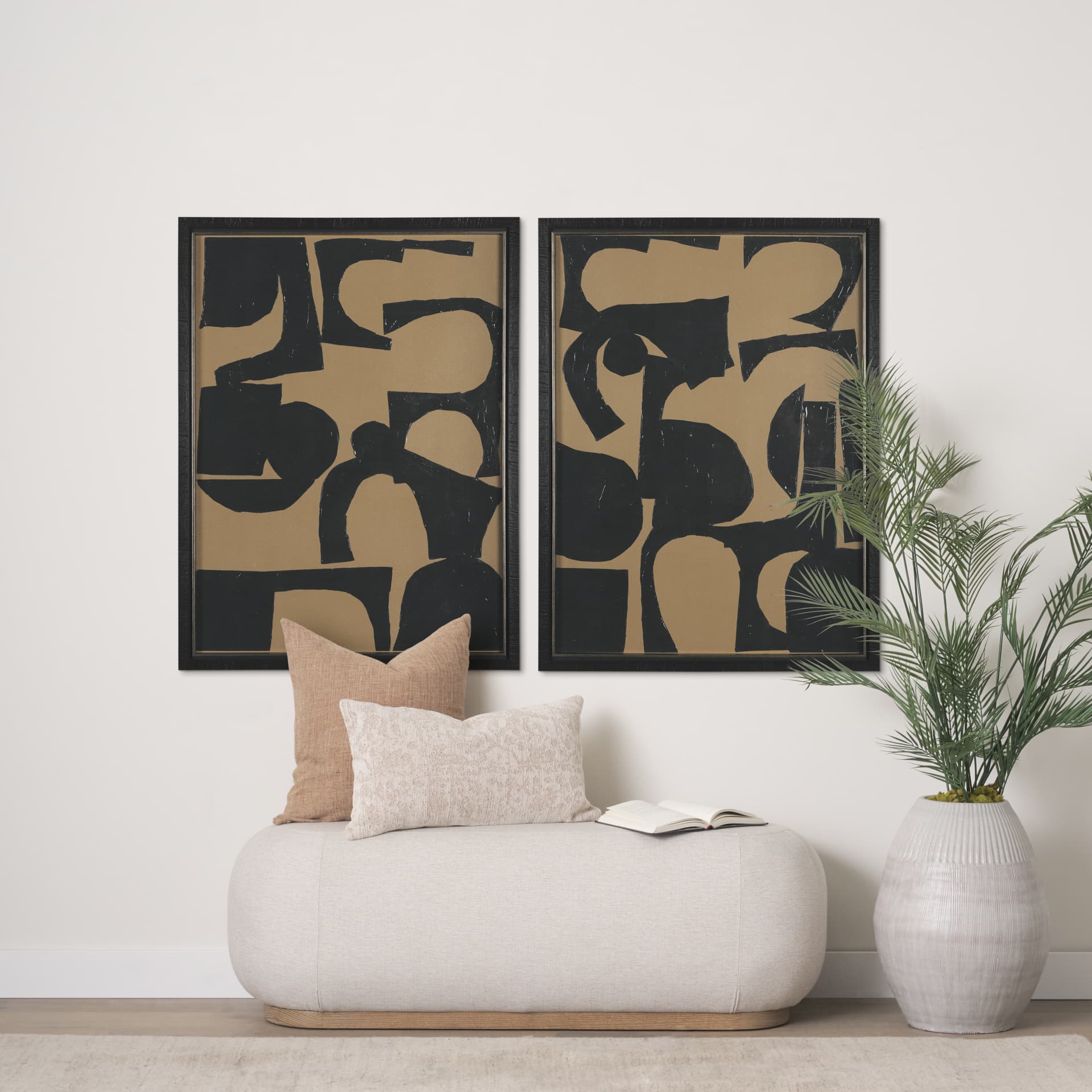 Teltow by Mercana Studio a Hand Embellished Textured Framed Art Photograph Matted under Glass — in a styled room