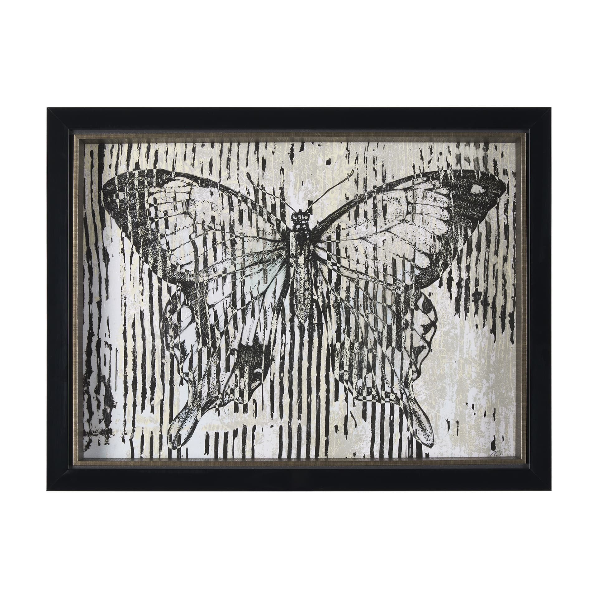 Papillon II by Mercana Studio a Hand Embellished Framed Art Print — product photograph