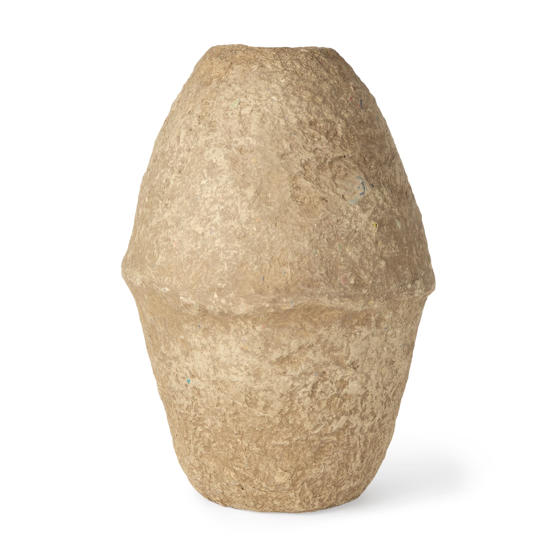 Rundal Large Beige Paper Mache Vase — product photograph