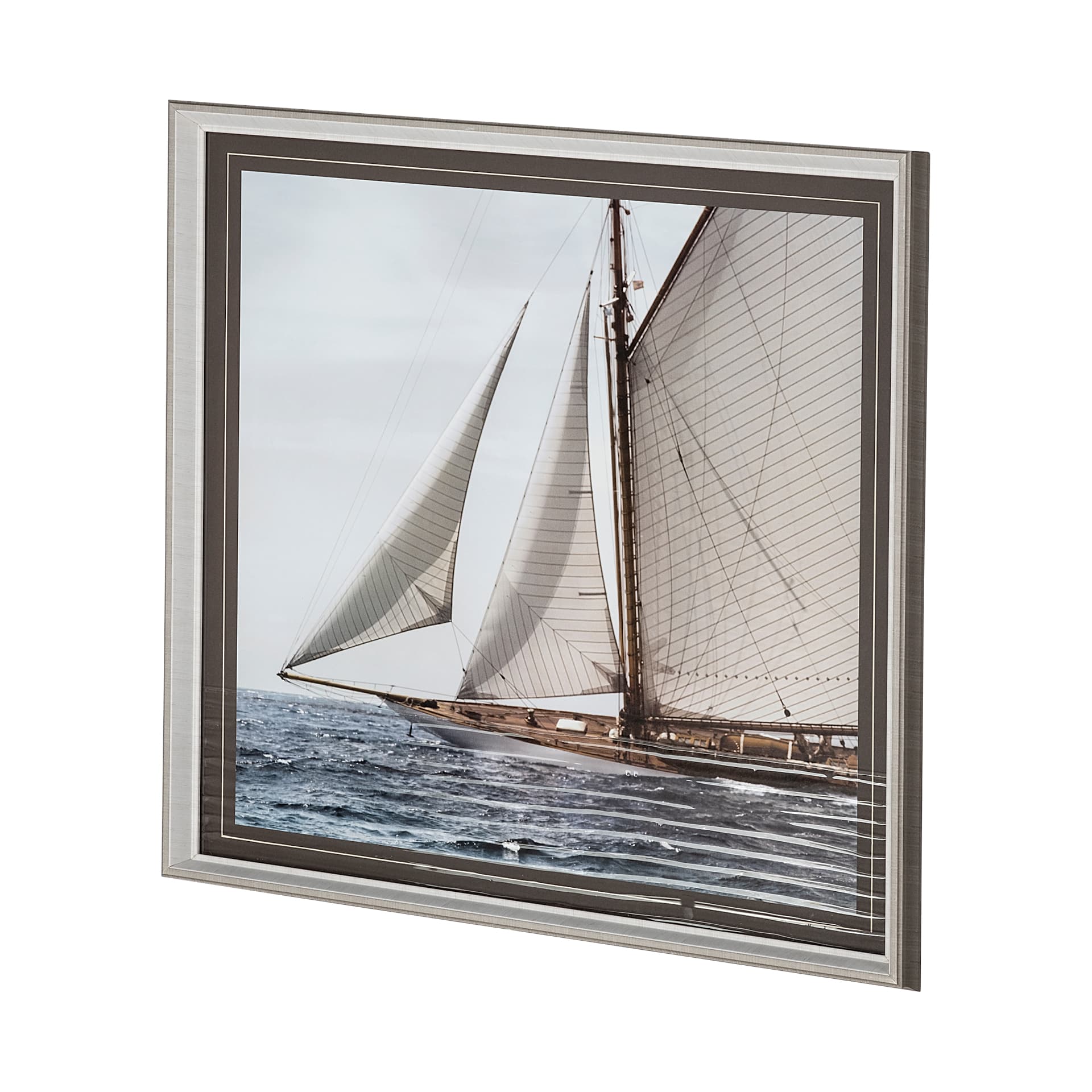 Sailing South by Jorge Llovet a Hand Embellished Textured Framed Photo Art Print Matted under Glass — product photograph