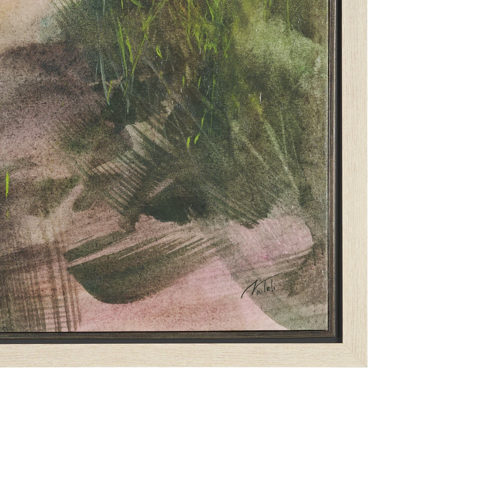 Beach View II by Mercana Studio Hand-Embellished Textured Framed Canvas Artwork — product photograph
