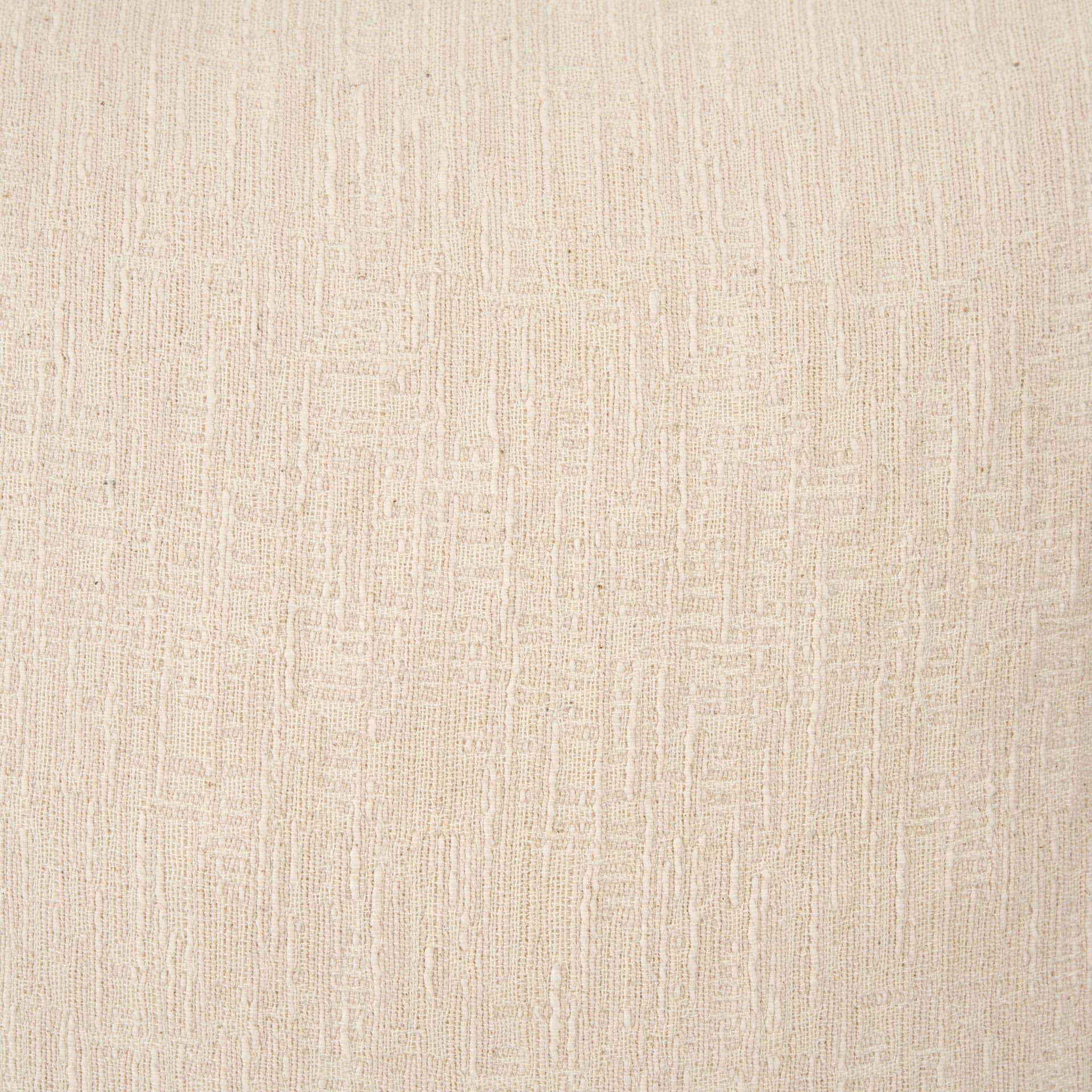Jenner 22x22 Cream Cotton Linen Blend Square Pillow Cover w/Filler — product photograph