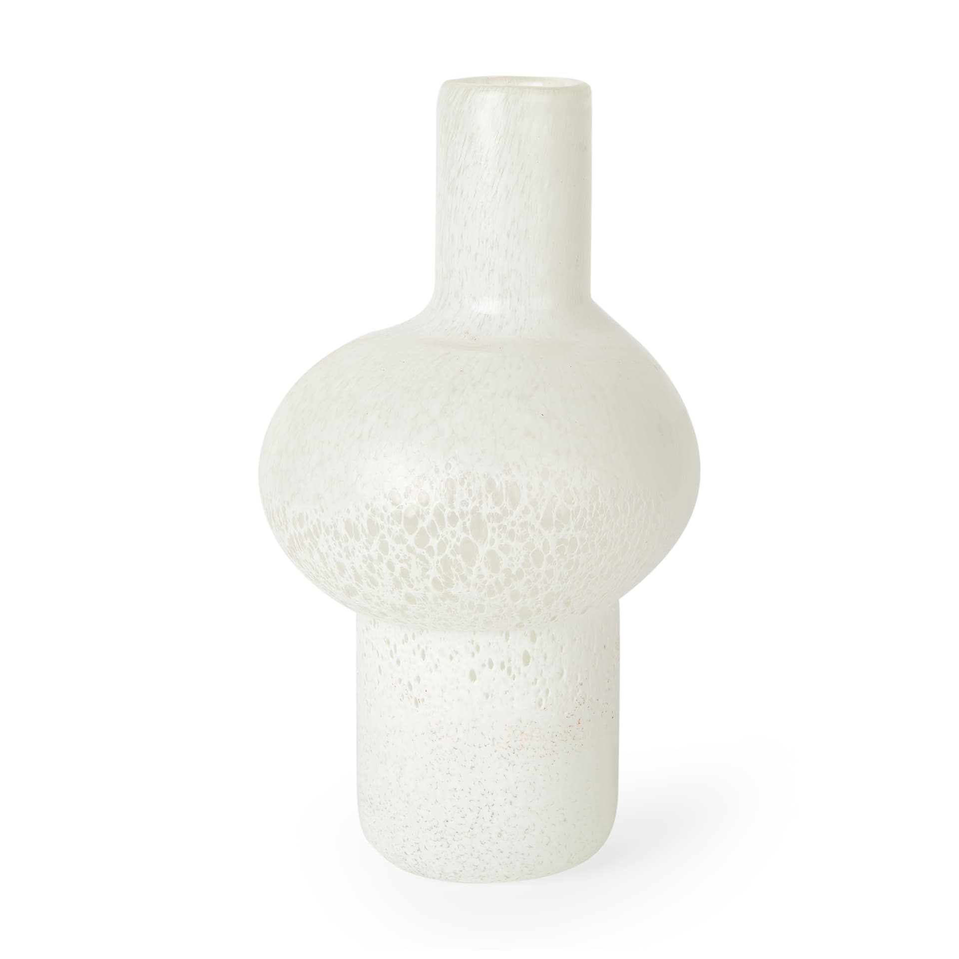Heket Tall White Glass Vase — product photograph