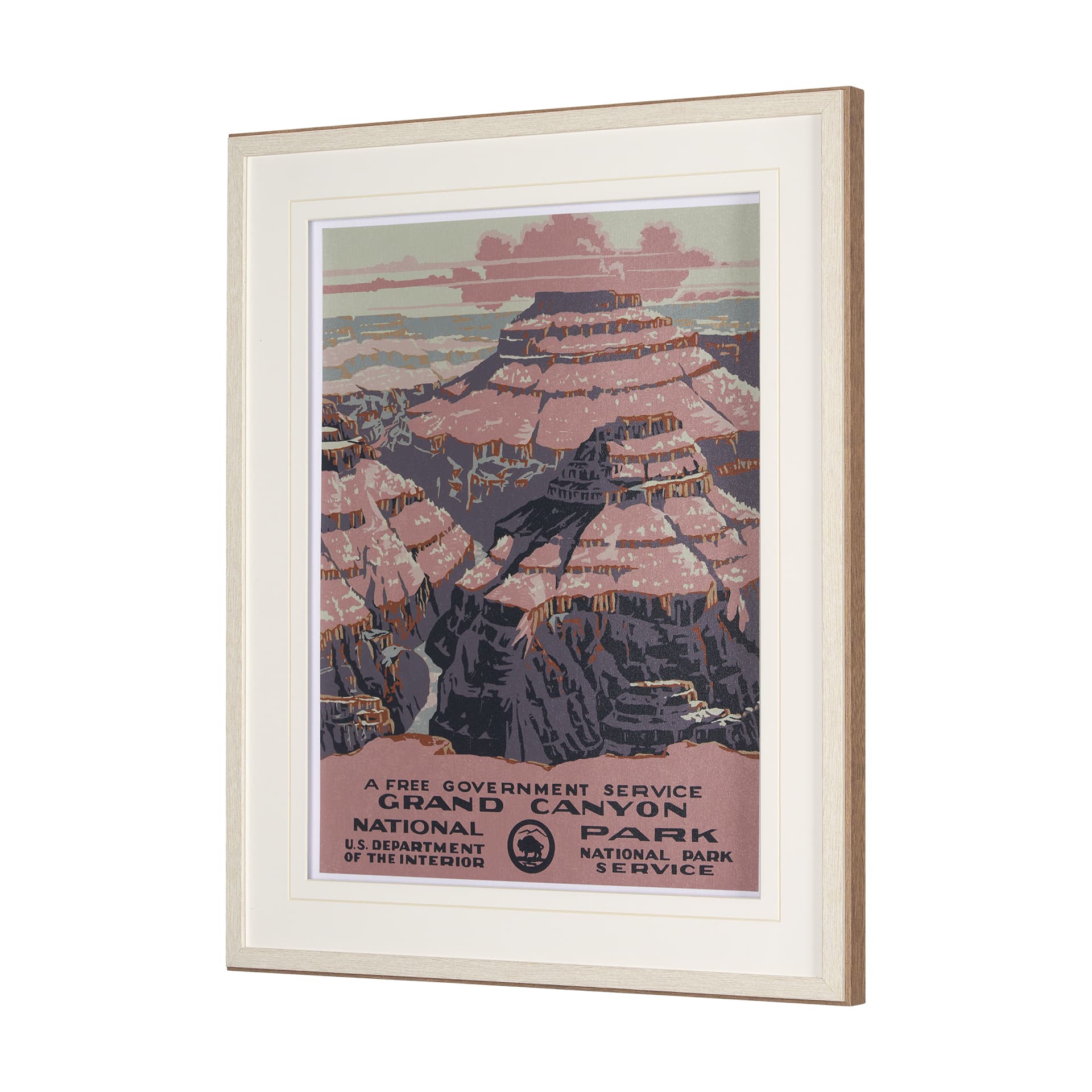 Grand Canyon National Park by The Vinatage Collection a Framed Art Print Matted under Glass — product photograph