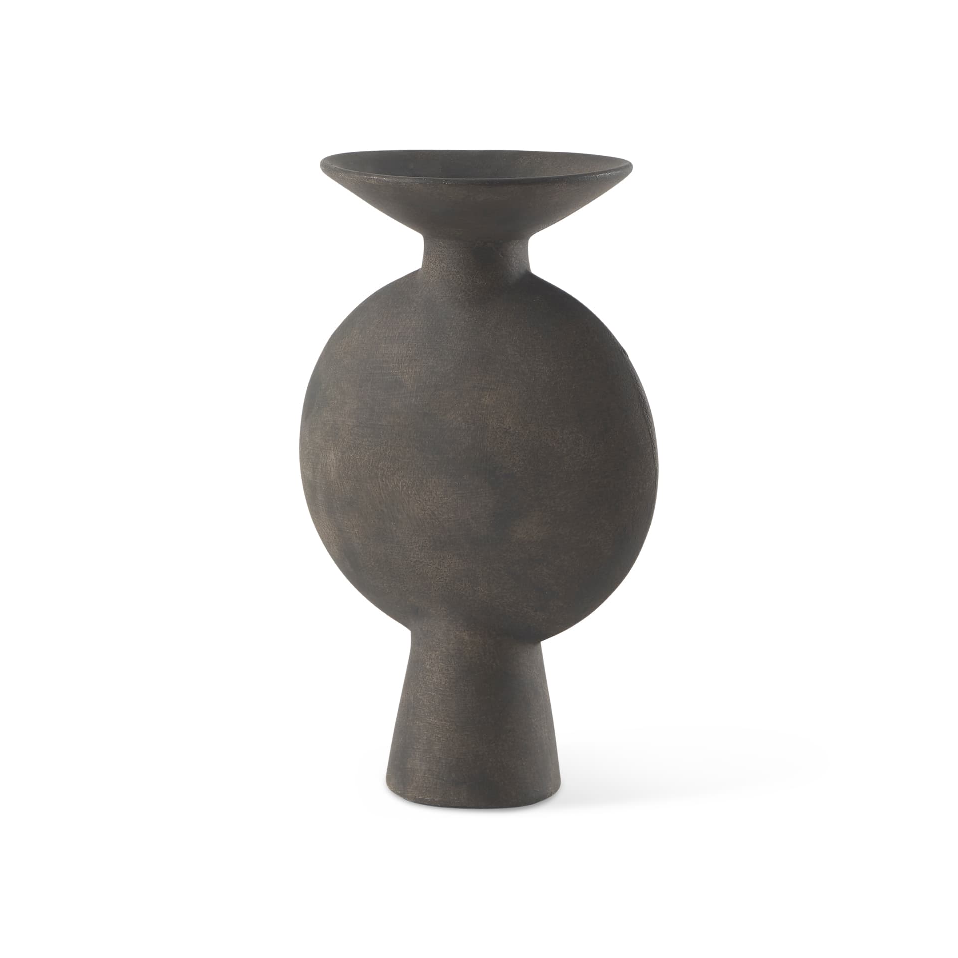 Kaz 6.7L x 5.5W x 11.2H Earthy Brown Ceramic Vase — product photograph