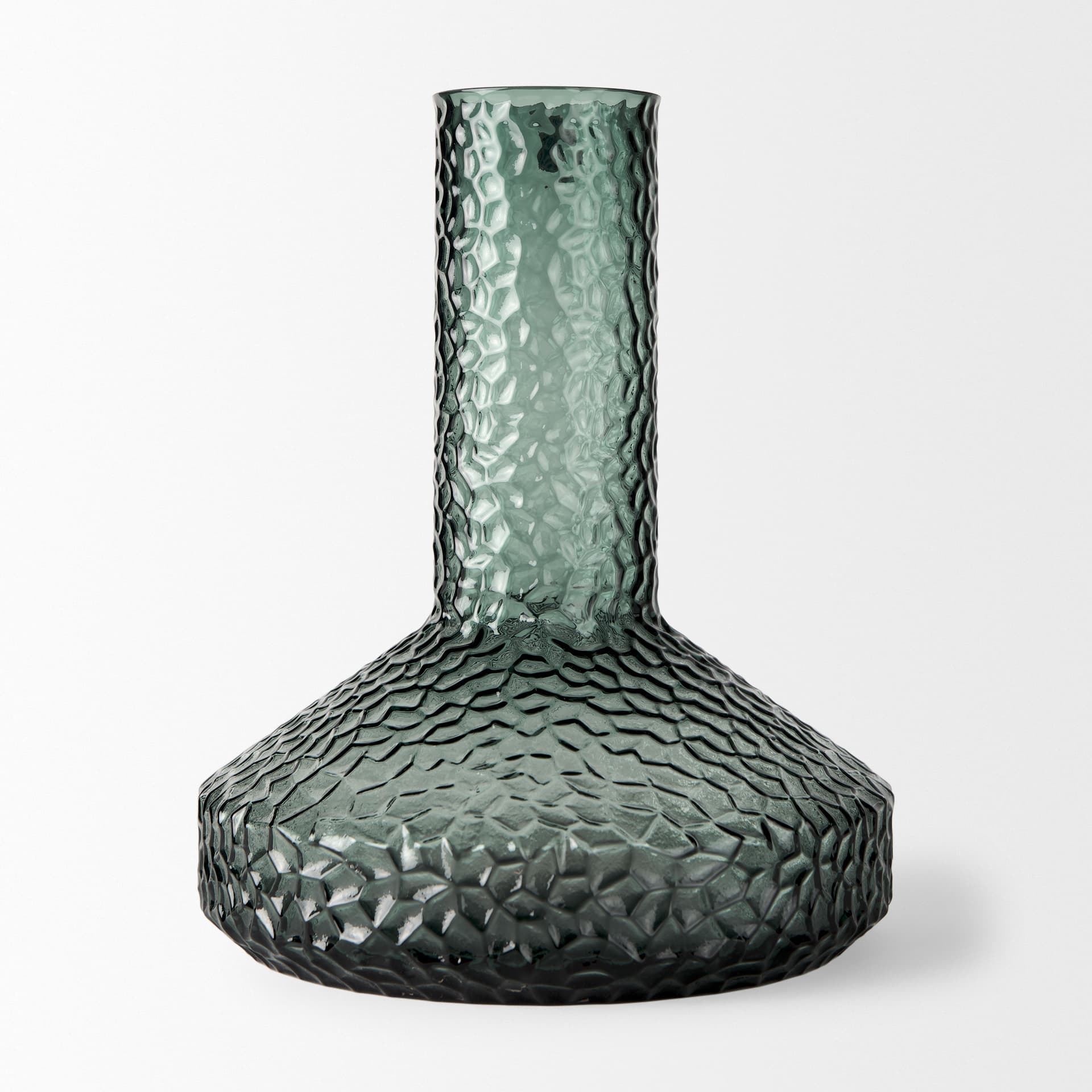 Jolene 11.8" Green Waterglass Glass Vase — product photograph