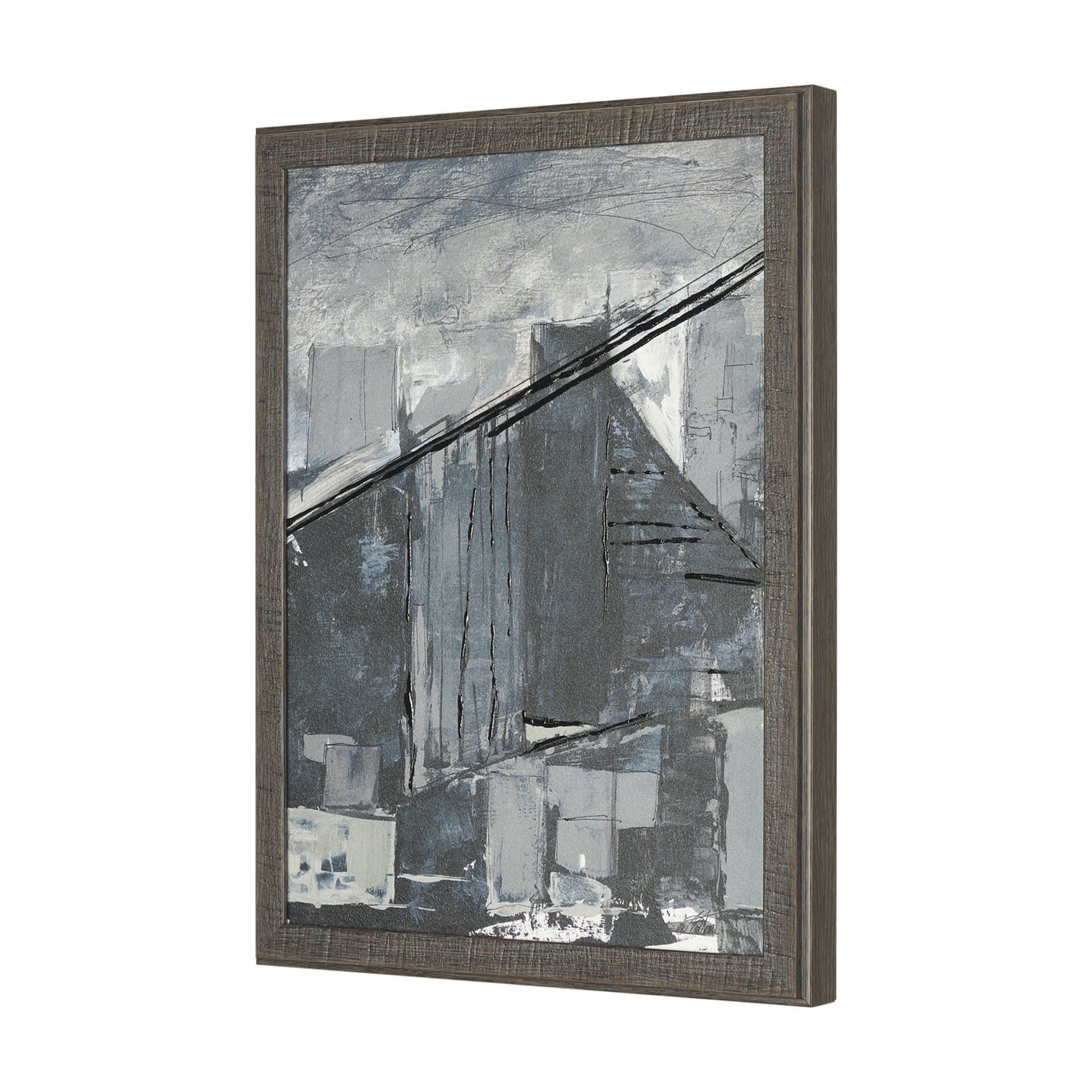 Community 1A by Mercana Studio Hand-Embellished Textured Framed Artwork Matted — product photograph
