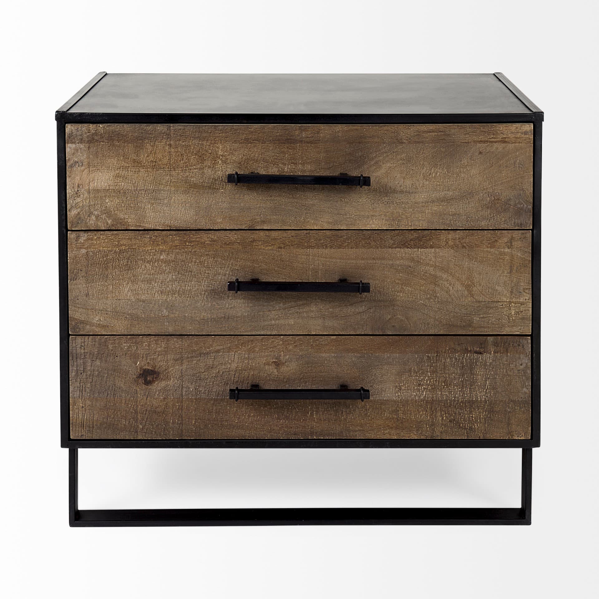 Alvin 34.5L x 21.5W x 30.0H Wood W/Metal Framing Accent Cabinet — product photograph