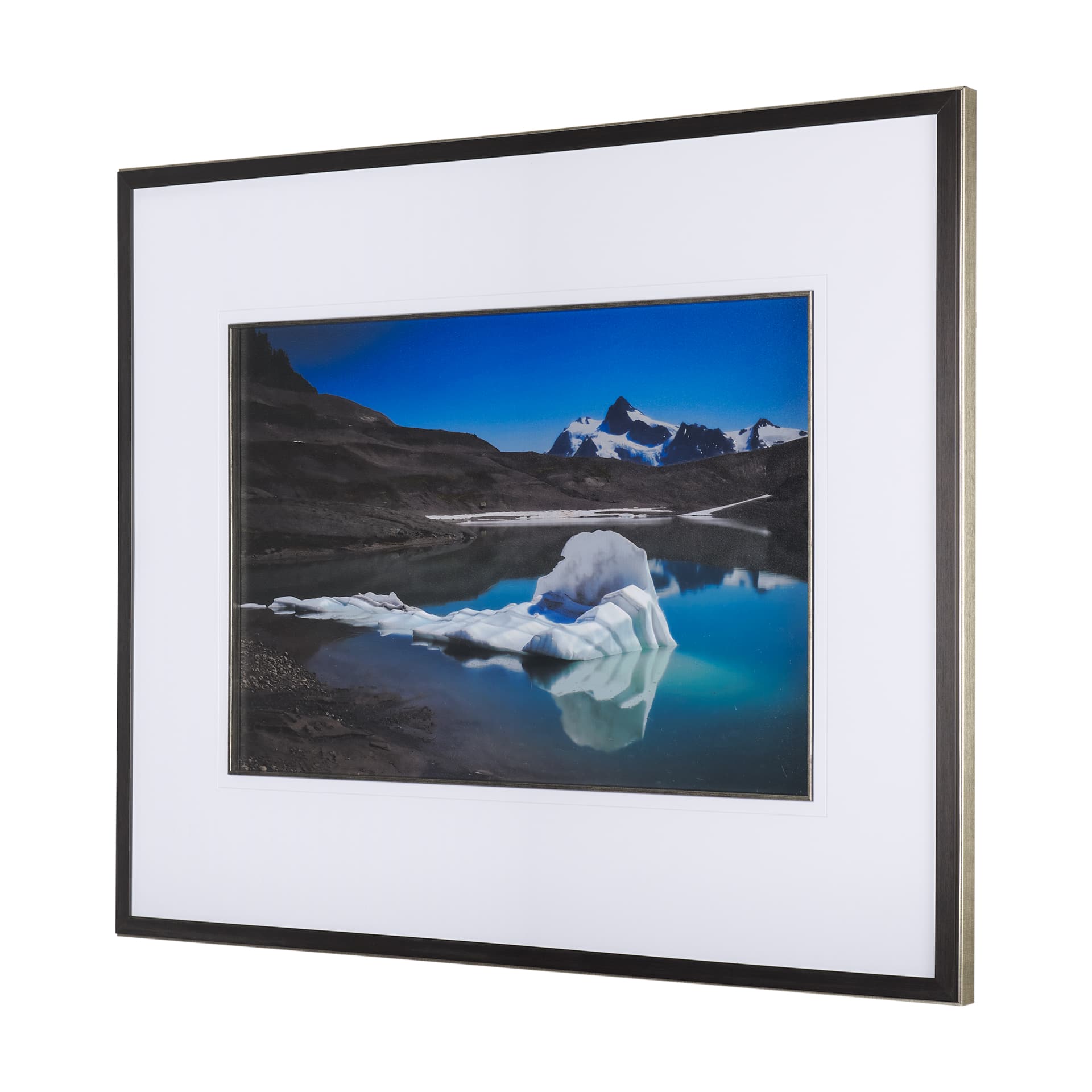 Mountain Top Thaw by Chad Mackay a Hand Embellished Textured Framed Photo Art Print Matted under Gla — product photograph