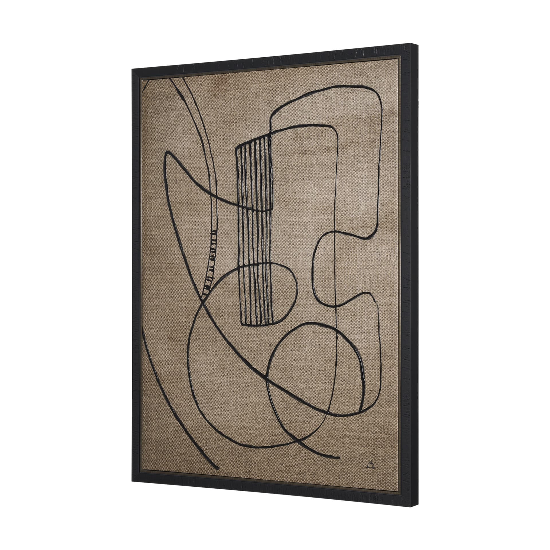 Guitar Music by Mercana Studio a Hand Embellished Textured Canvas — product photograph