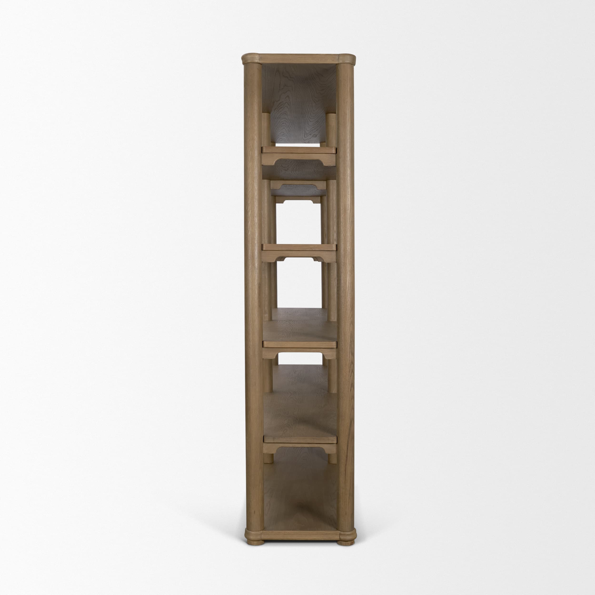 Alden Medium Brown Wood Open Shelving Unit — product photograph