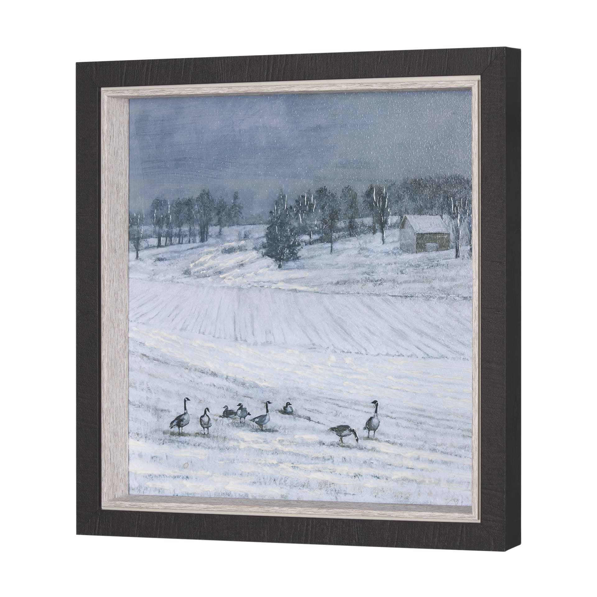 Winter On The Farm IV by Mercana Studio a Hand Embellished Framed Art Print — product photograph