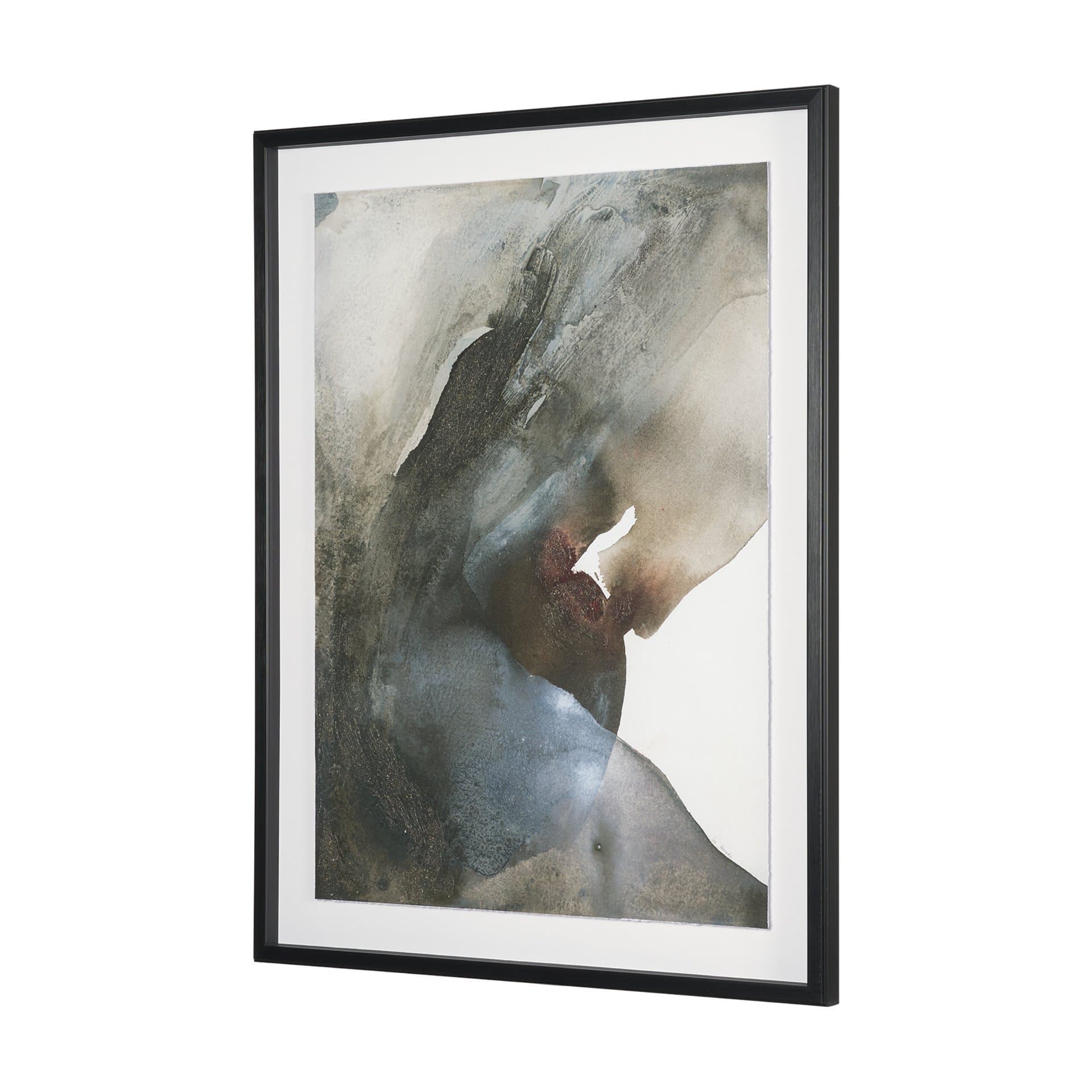 Ediface III by Ira Havuka Hand Embelished Textured Framed Artwork Matted under Glass — product photograph