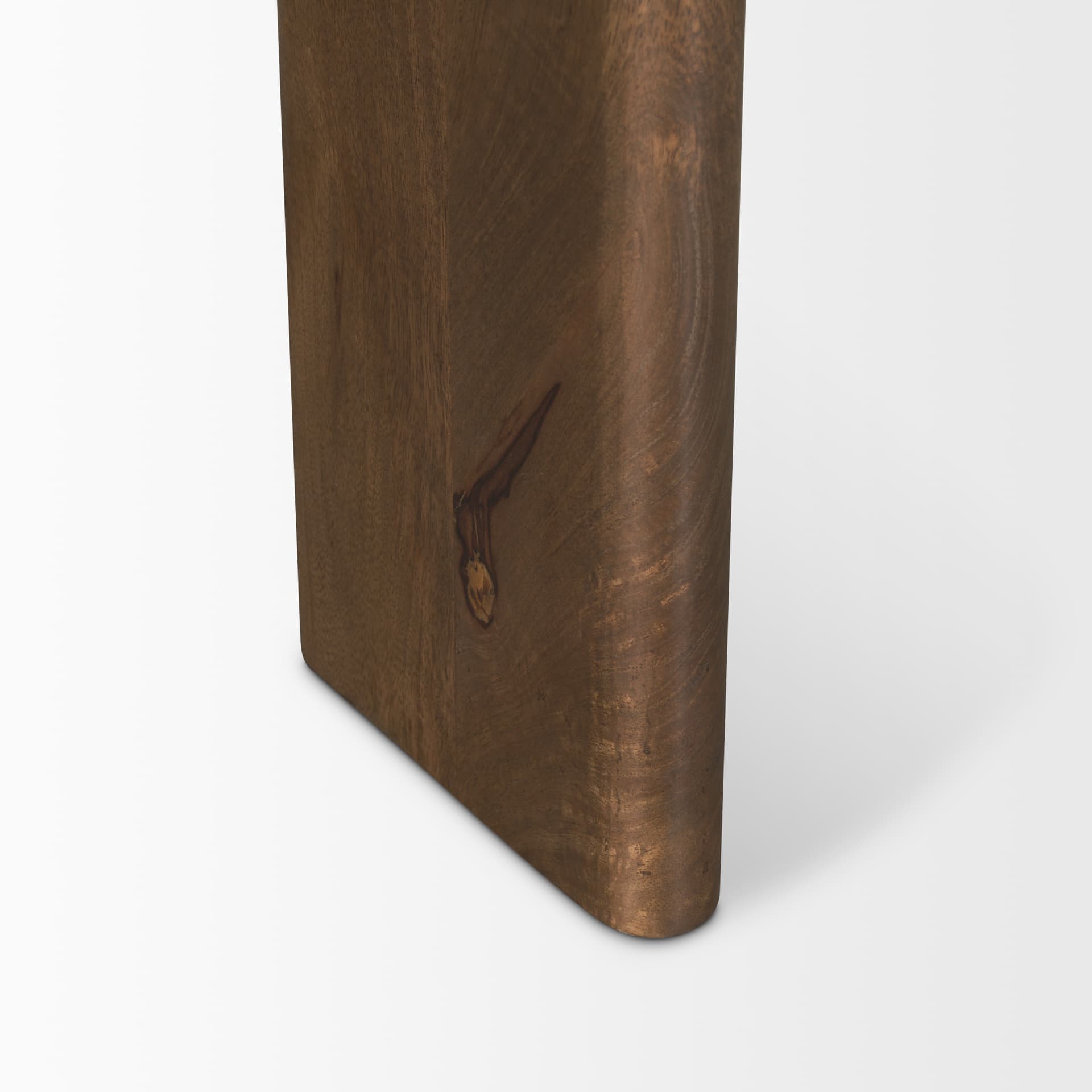 Rumer Dark Brown Wood w/ White Marble Side Table — product photograph