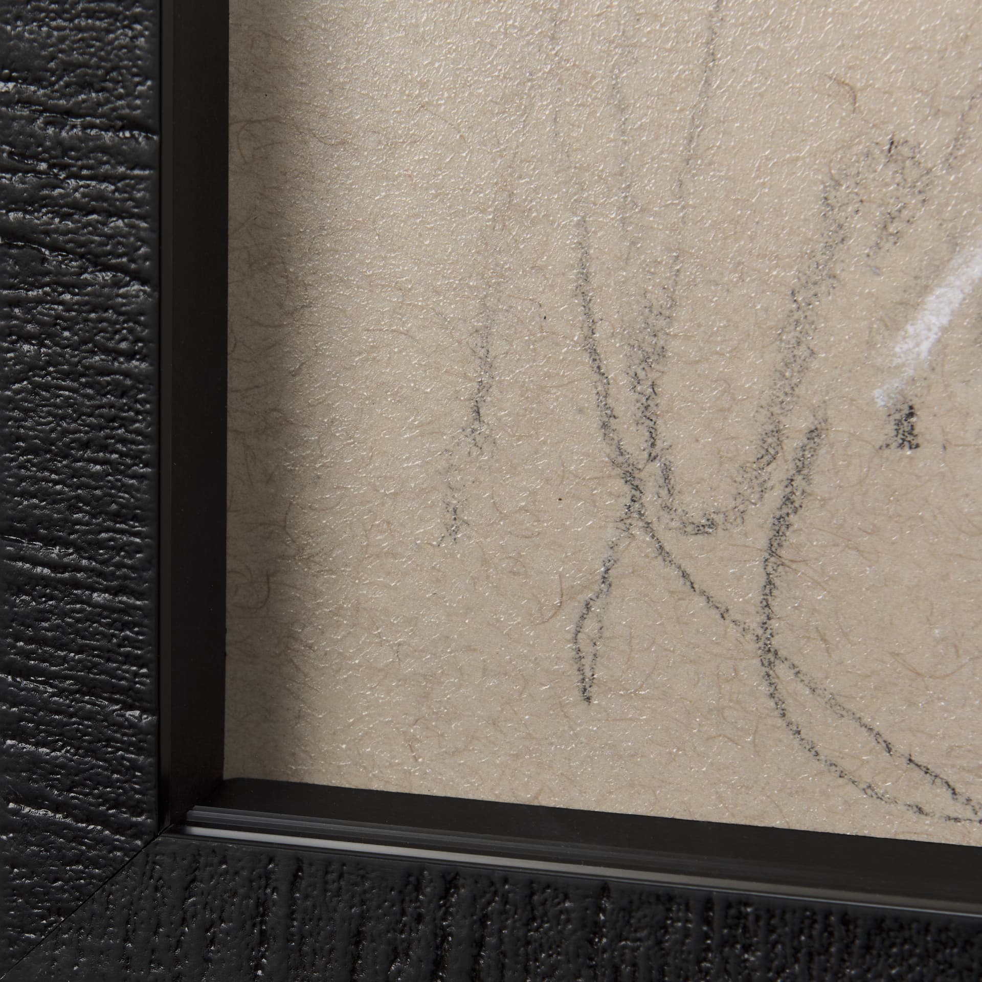 Sketch of Animal V (Goat) by Mercana Studio Hand Embellished Framed Art Print Matted under Glass — product photograph